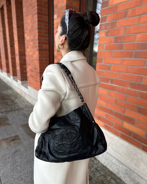 Chanel Black Leather Iridescent Sea