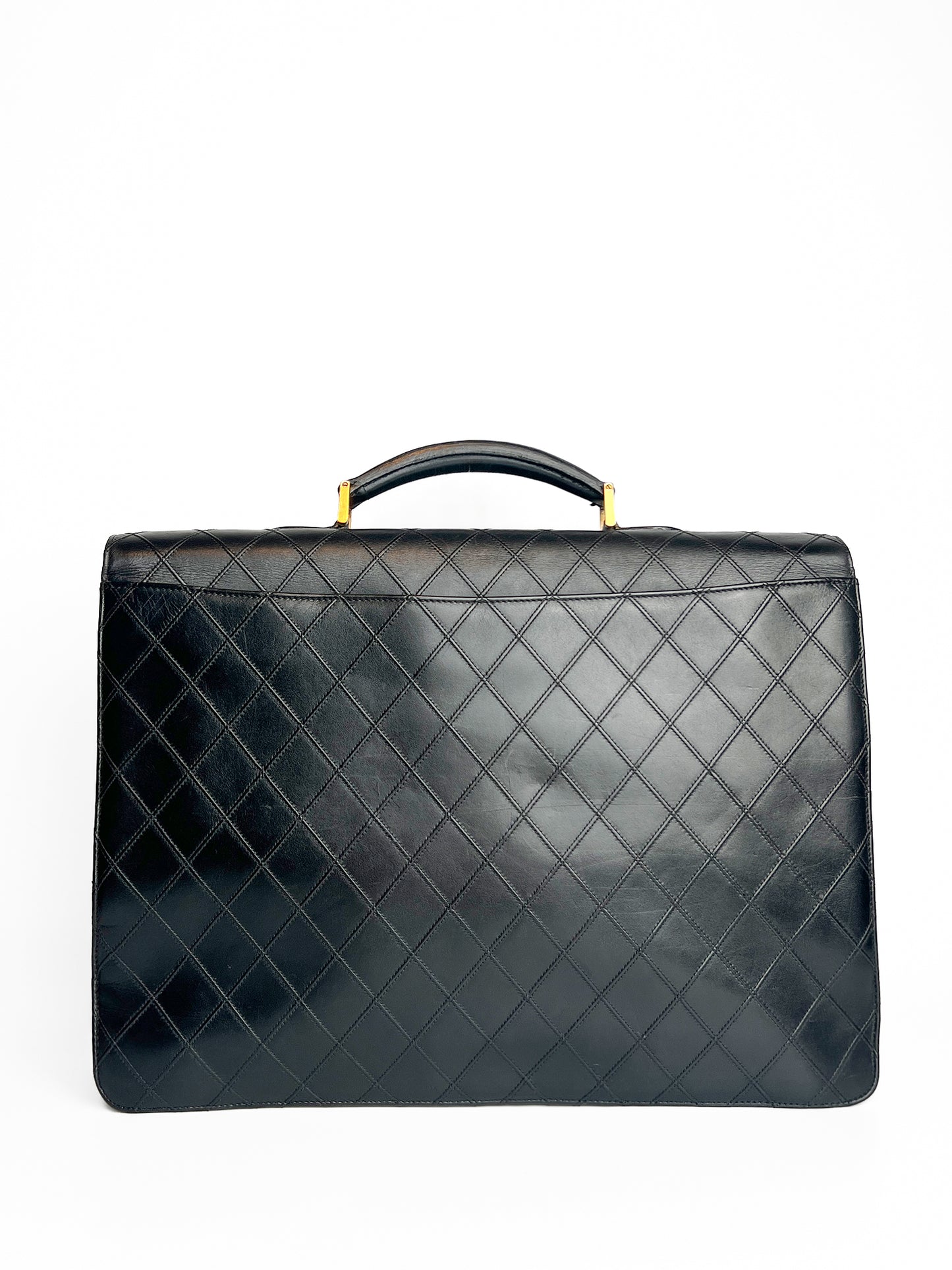 Chanel Vintage Quilted Lambskin Briefcase