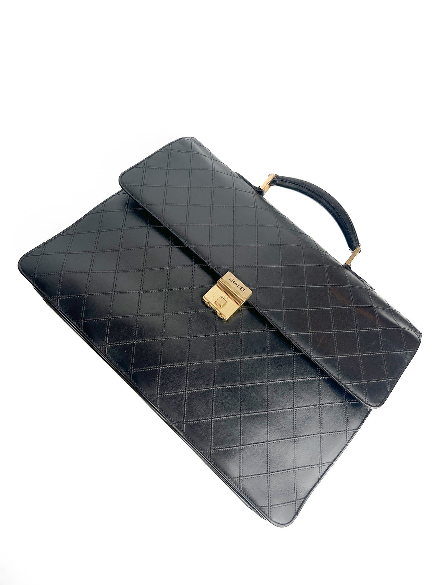 Chanel Vintage Quilted Lambskin Briefcase