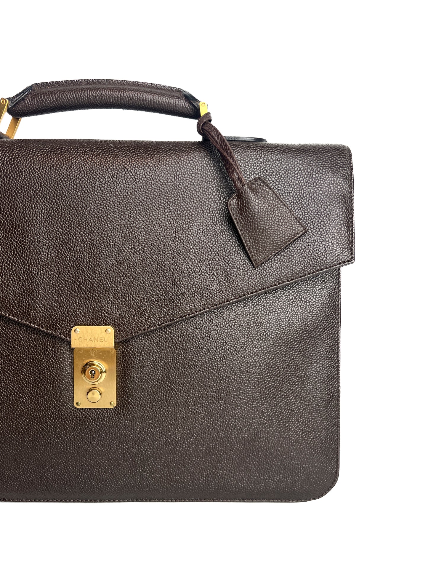 Chanel Brown Leather Briefcase