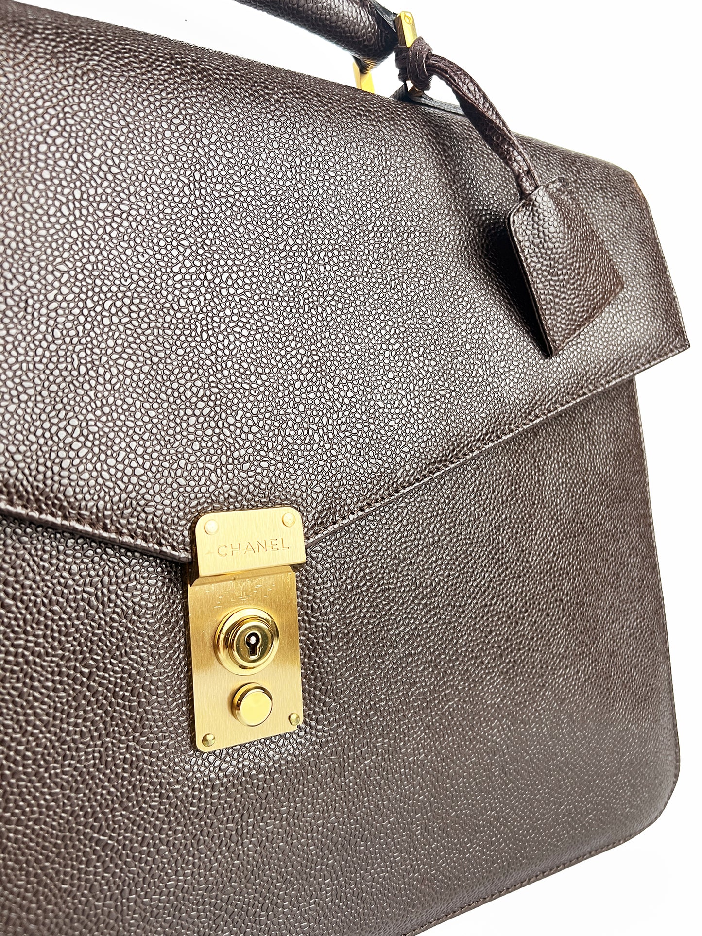 Chanel Brown Leather Briefcase
