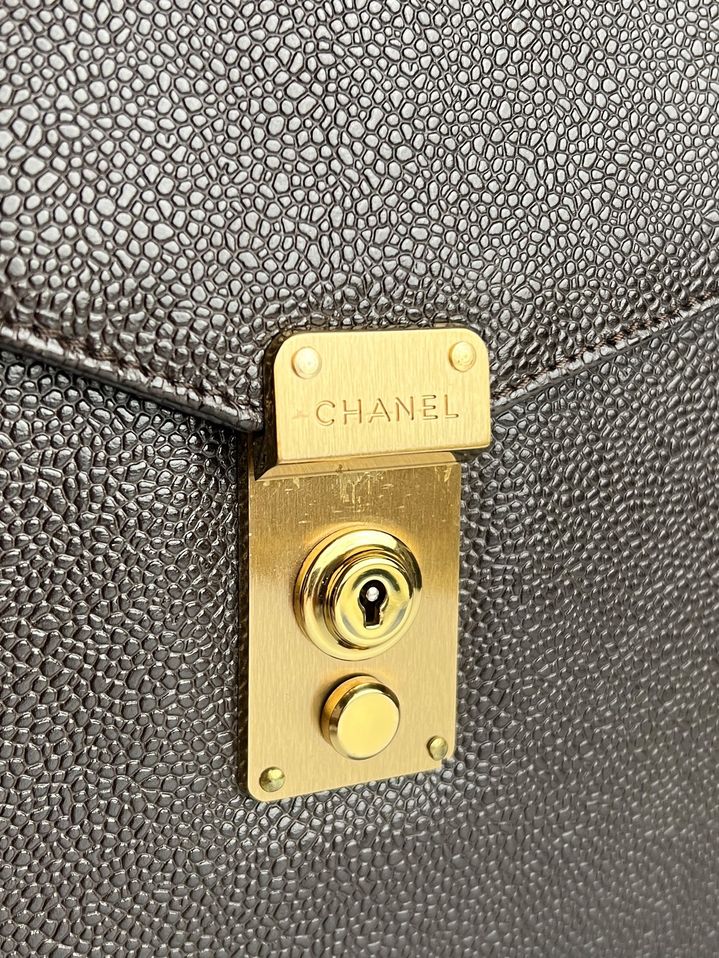 Chanel Brown Leather Briefcase