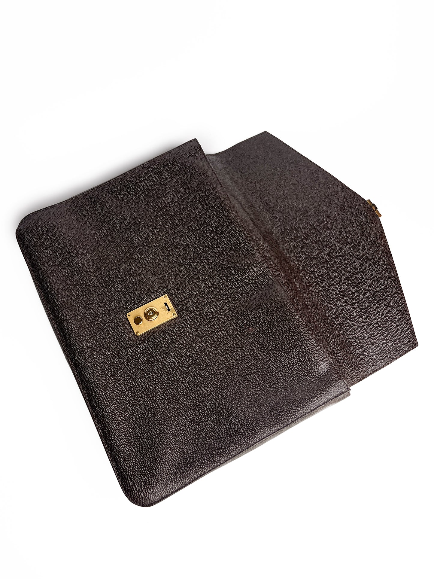 Chanel Brown Leather Briefcase