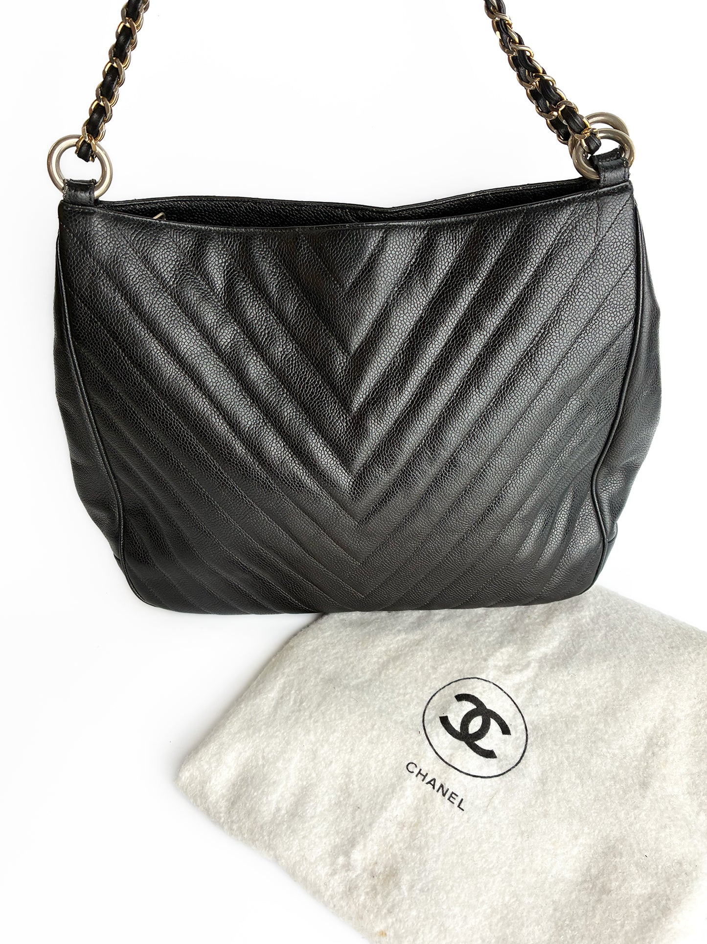 Chanel V stitch tote