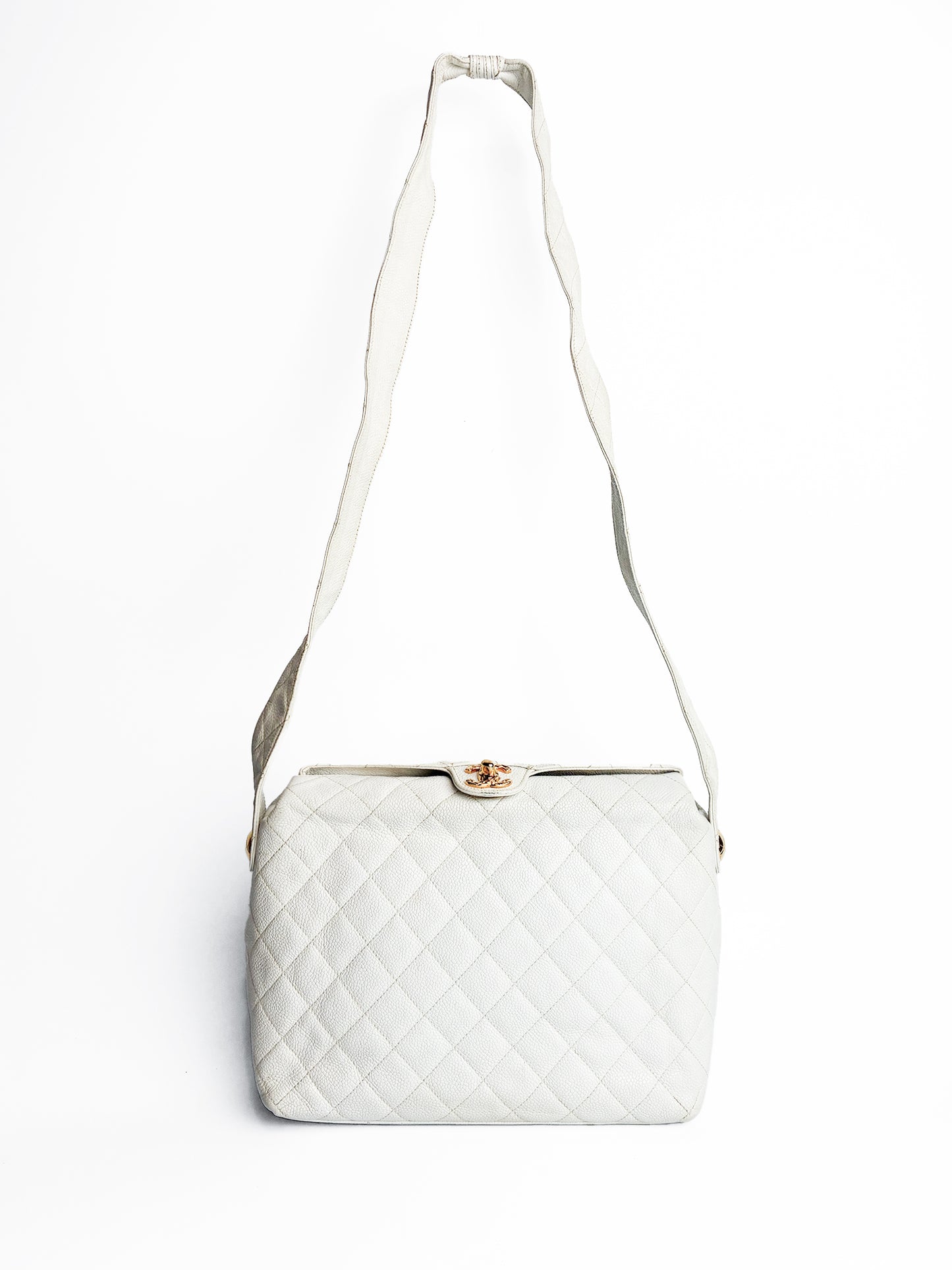 Chanel White Caviar Matelasse