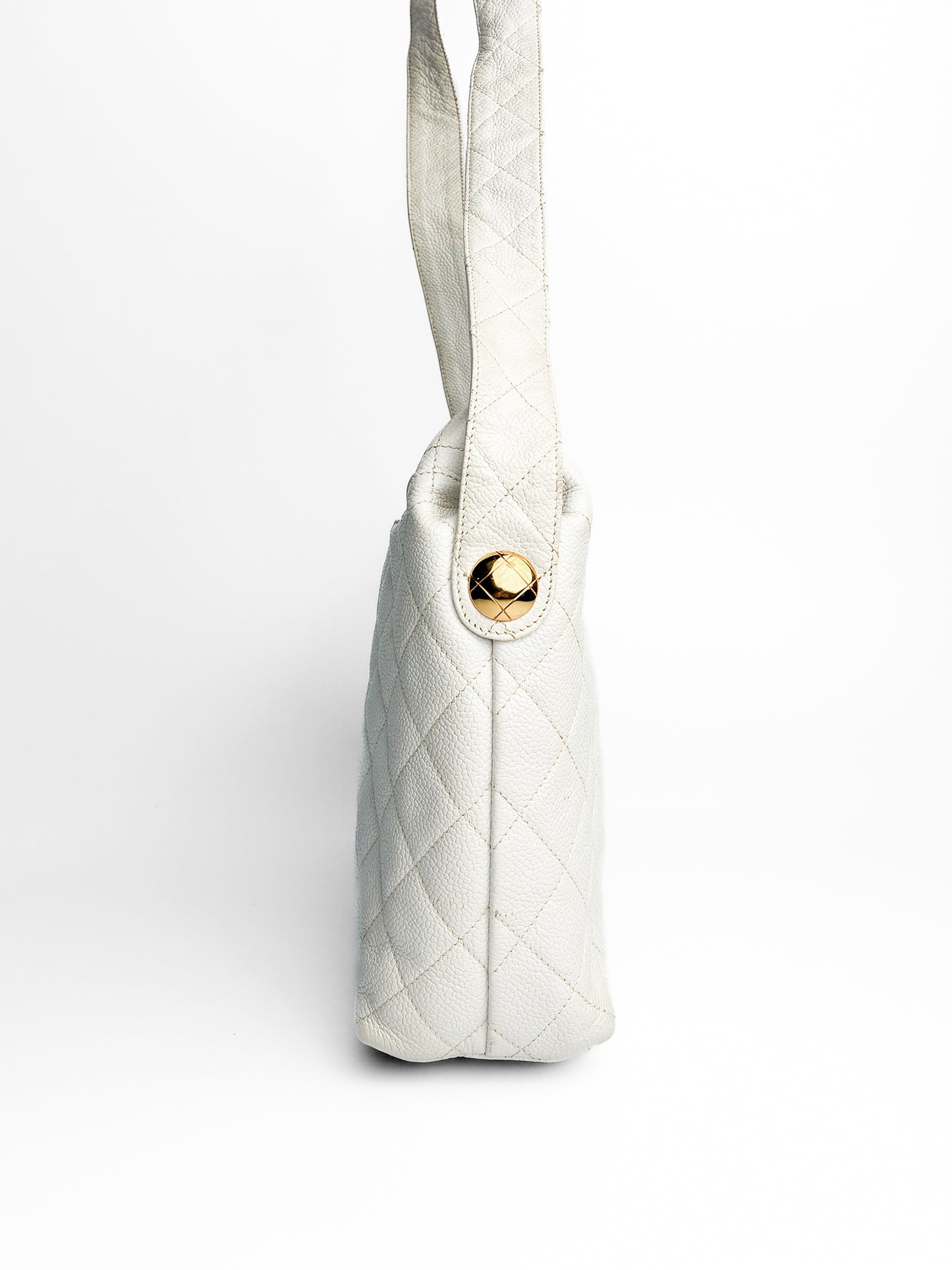 Chanel White Caviar Matelasse