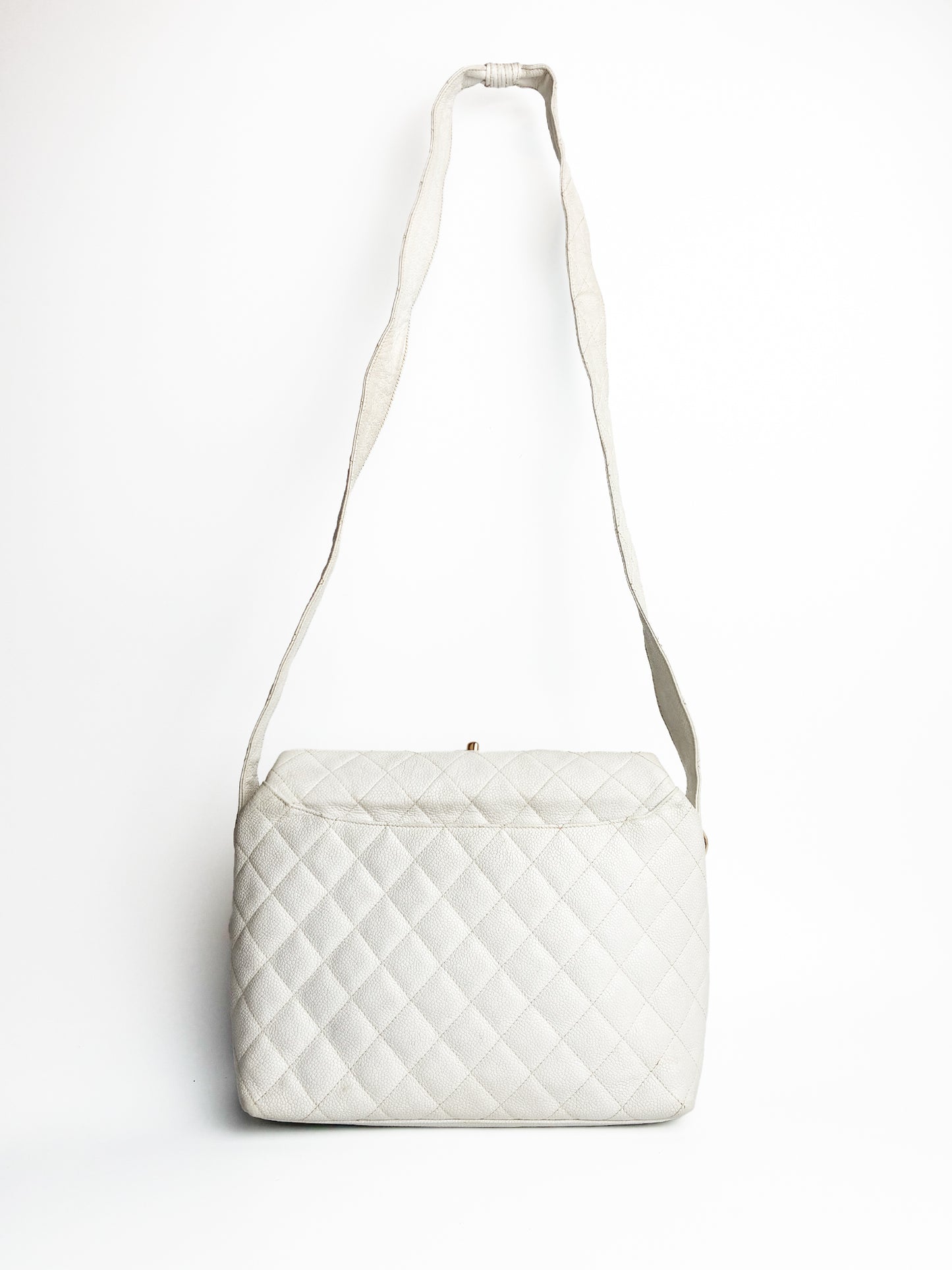 Chanel White Caviar Matelasse
