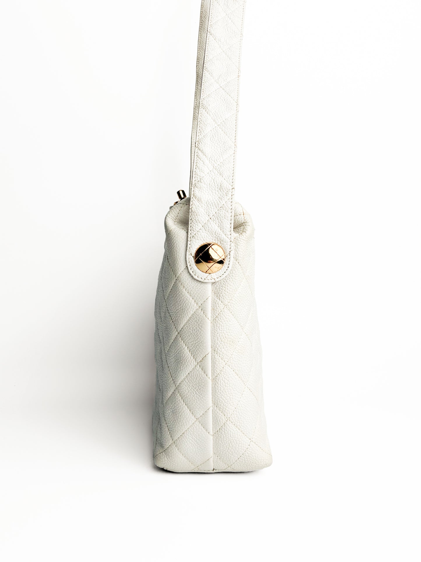 Chanel White Caviar Matelasse