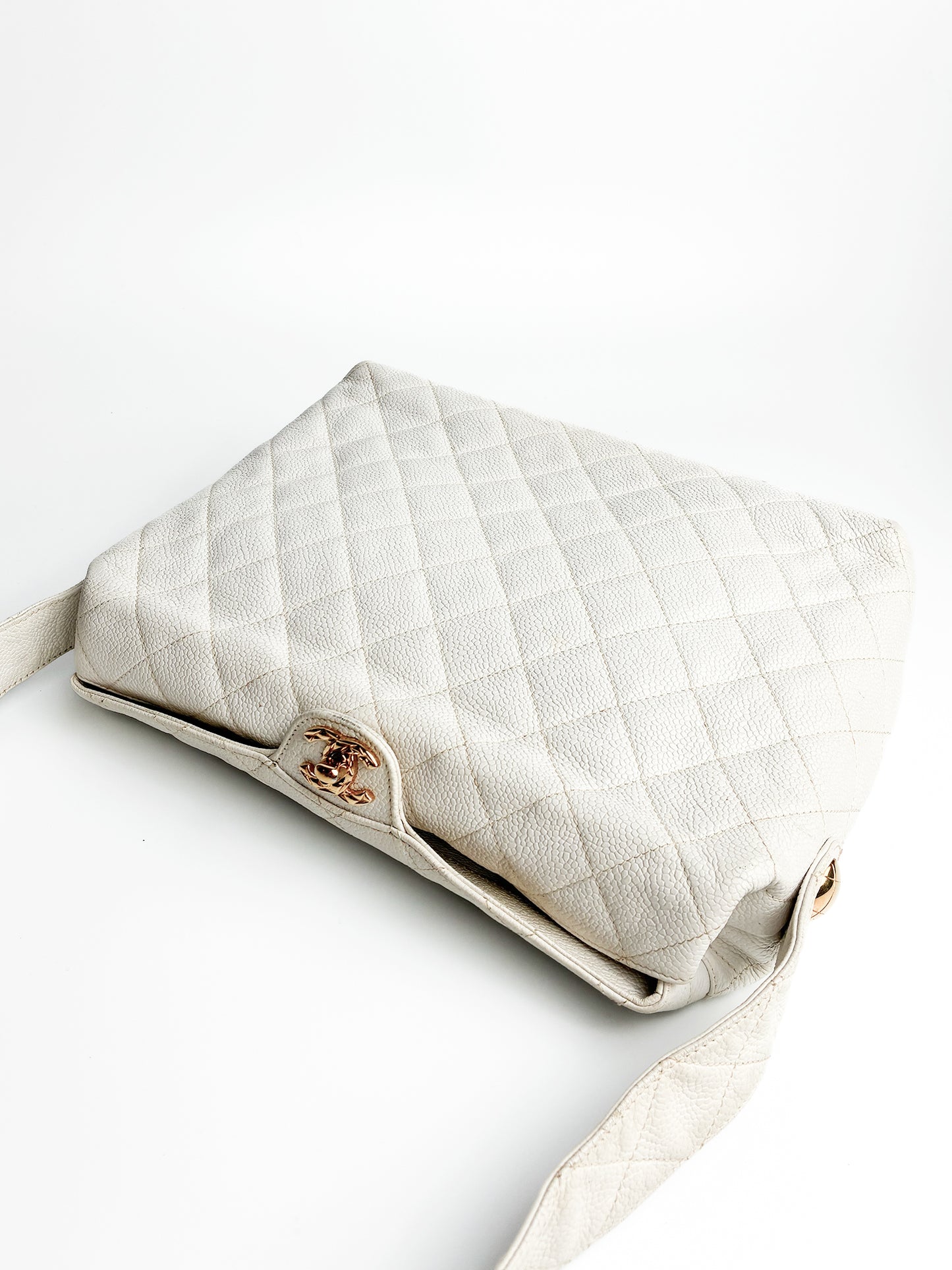 Chanel White Caviar Matelasse