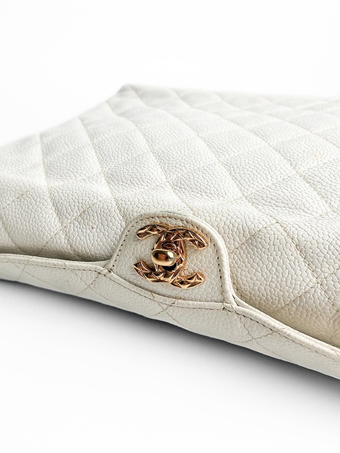 Chanel White Caviar Matelasse