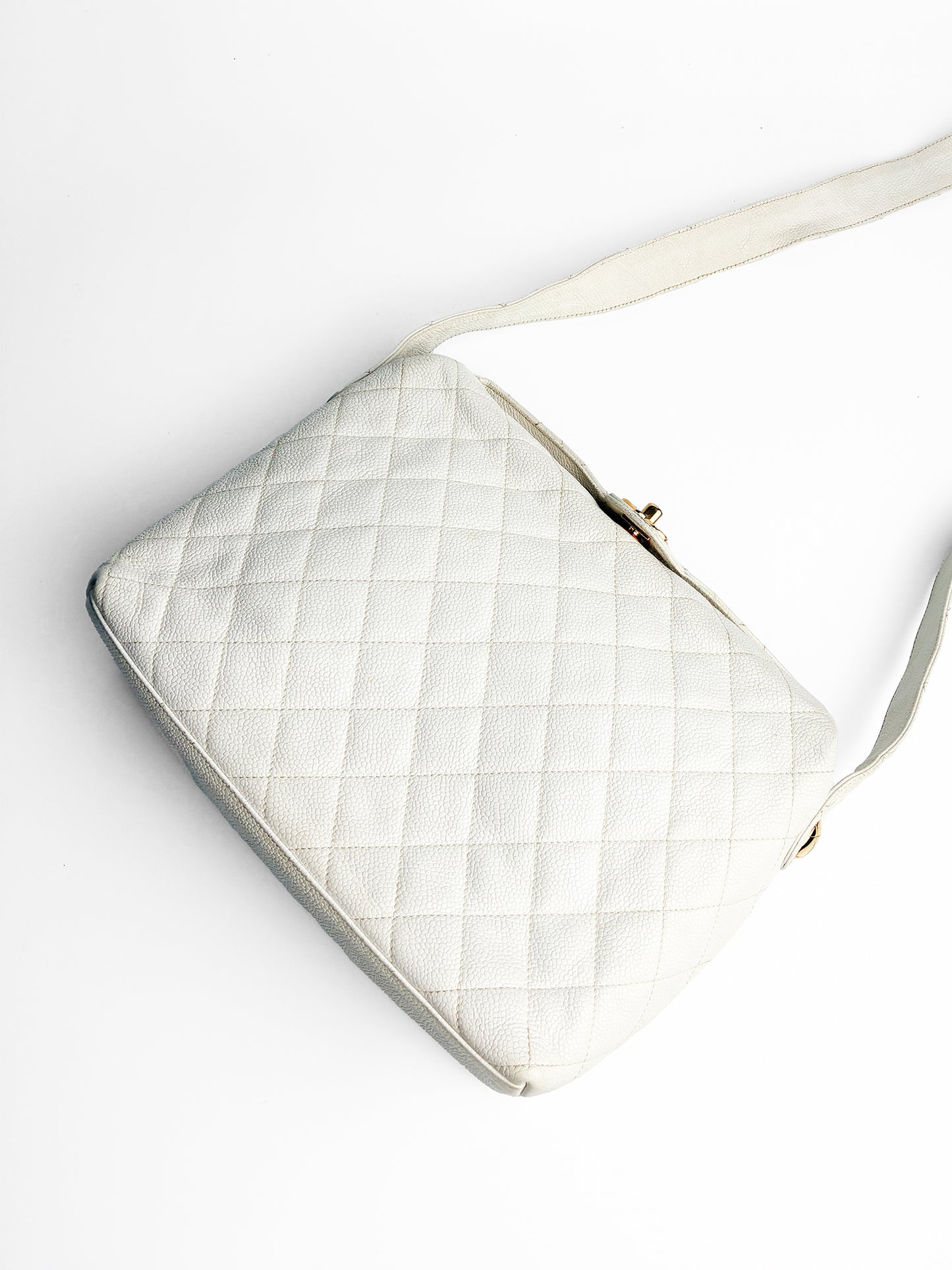 Chanel White Caviar Matelasse