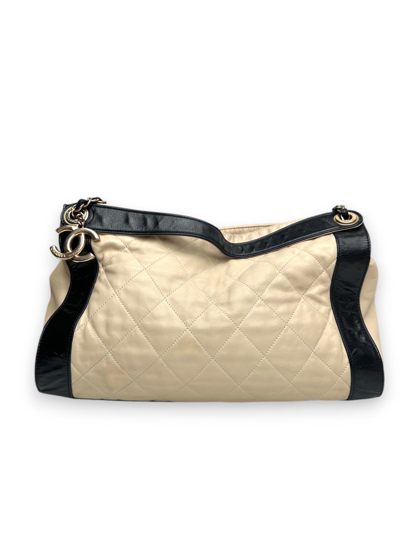Chanel Ivory and Black Shoulder Bag