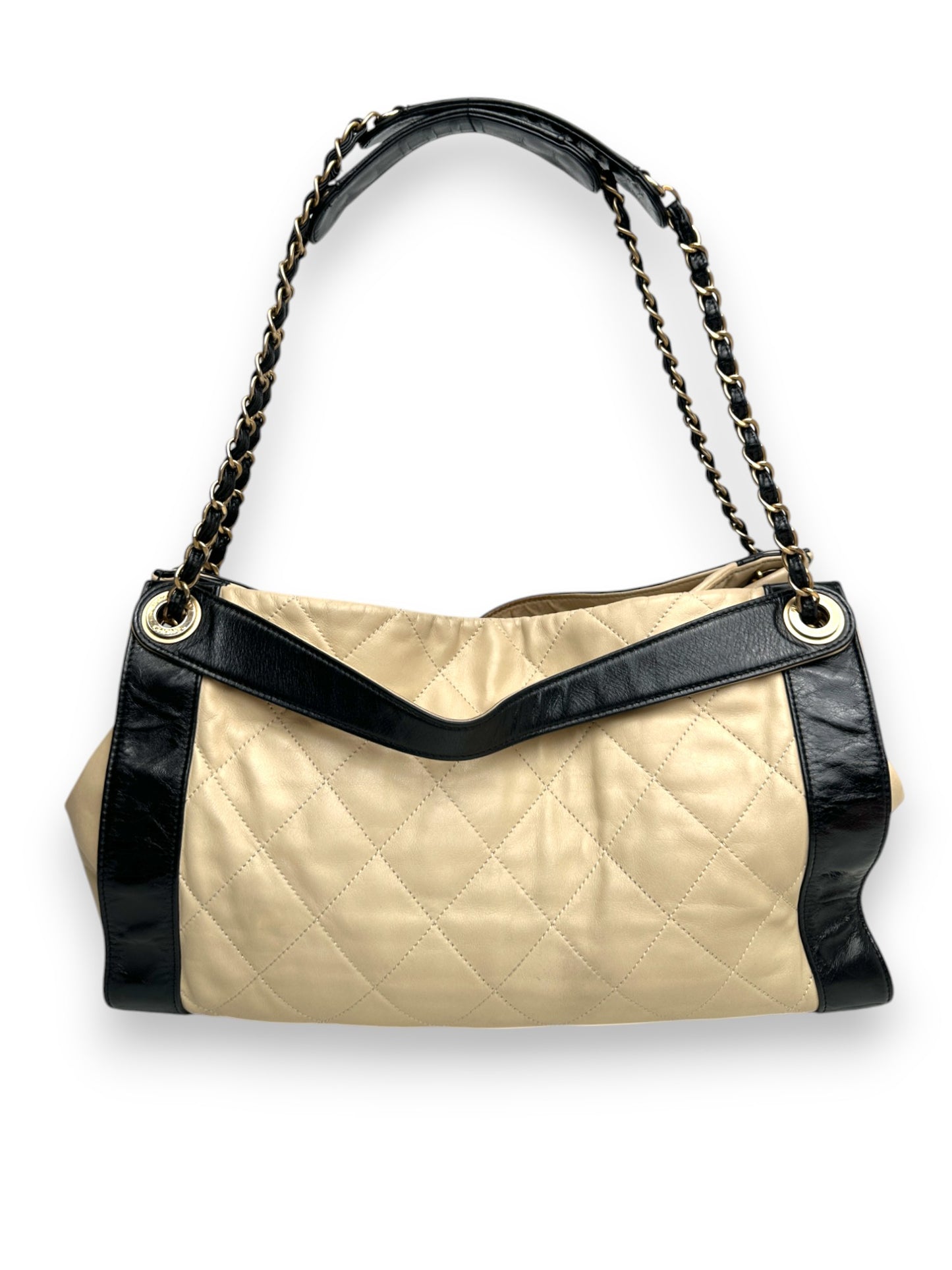 Chanel Ivory and Black Shoulder Bag