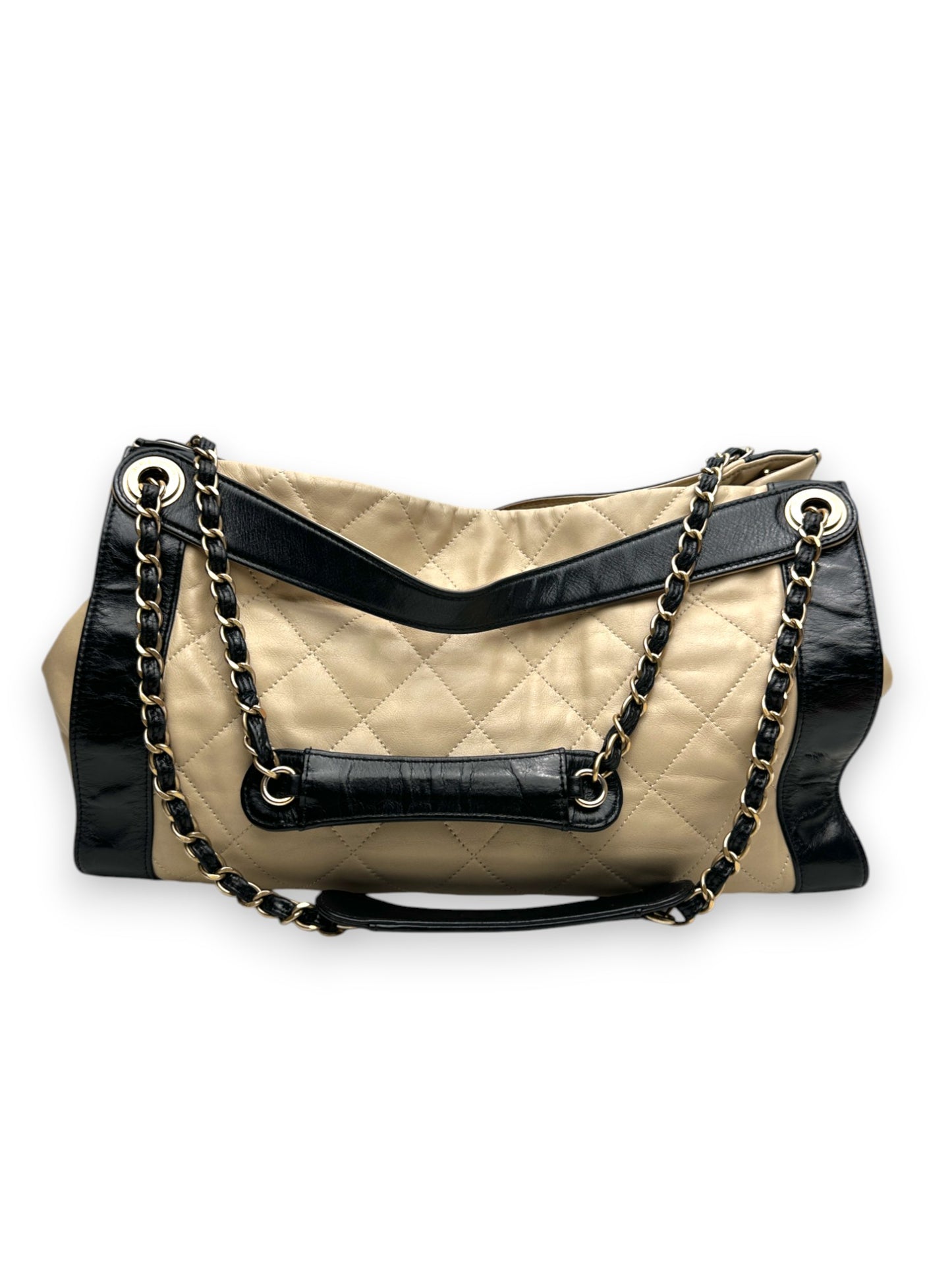 Chanel Ivory and Black Shoulder Bag