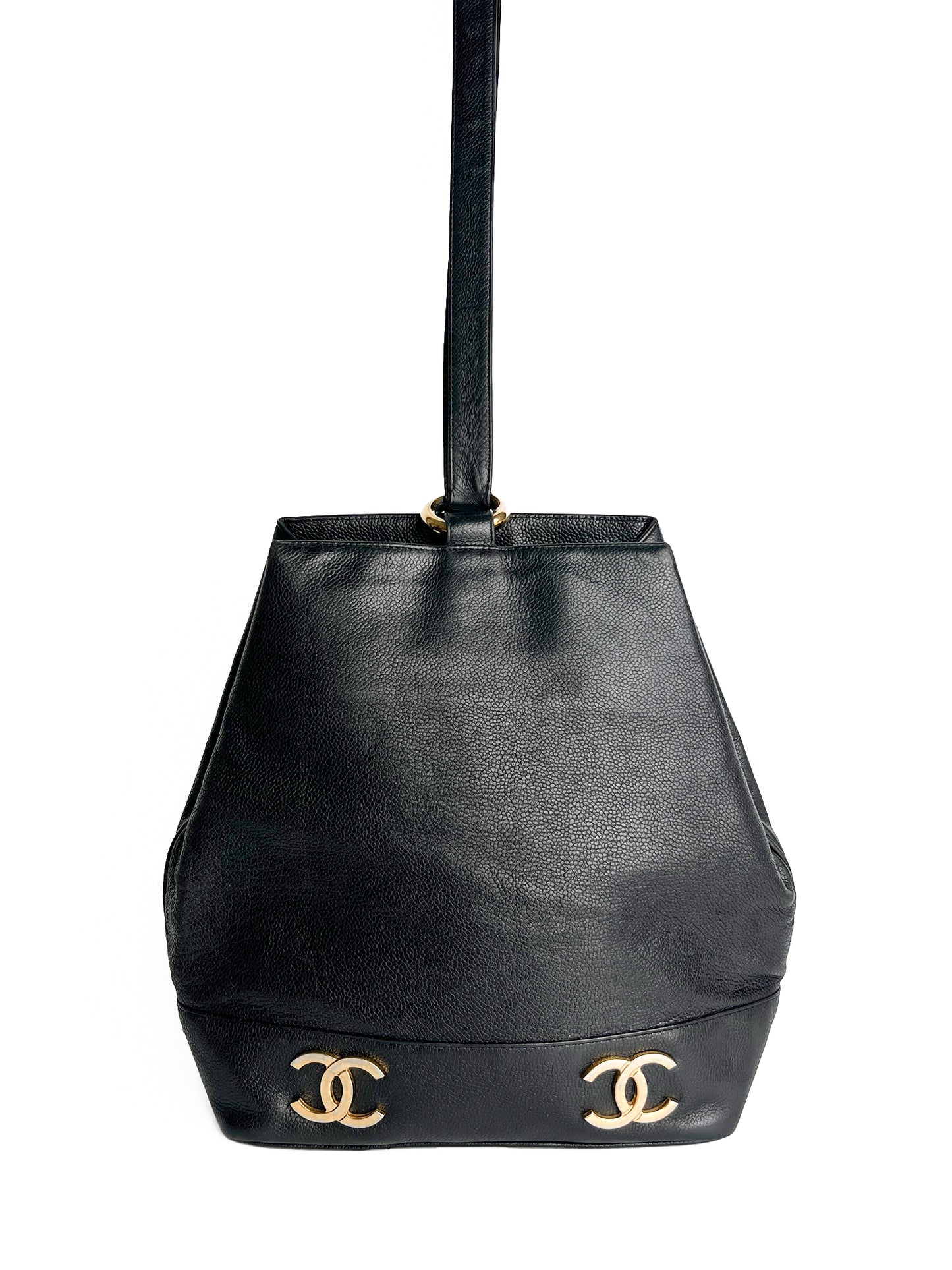 Chanel Triple CC Caviar Bucket