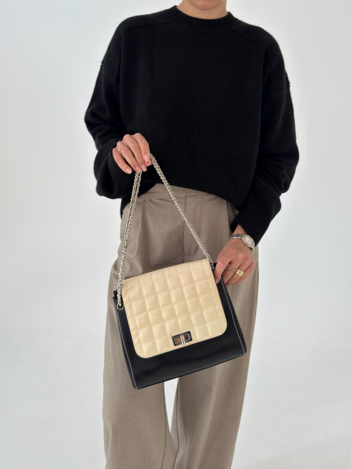 Chanel 2.55 Chocolate Bar Double Chain