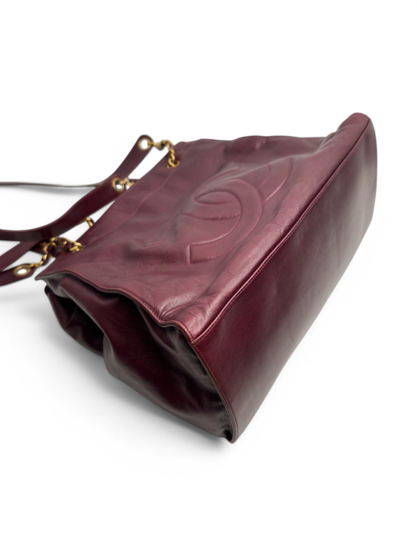 Chanel Lambskin Red Wine Tote