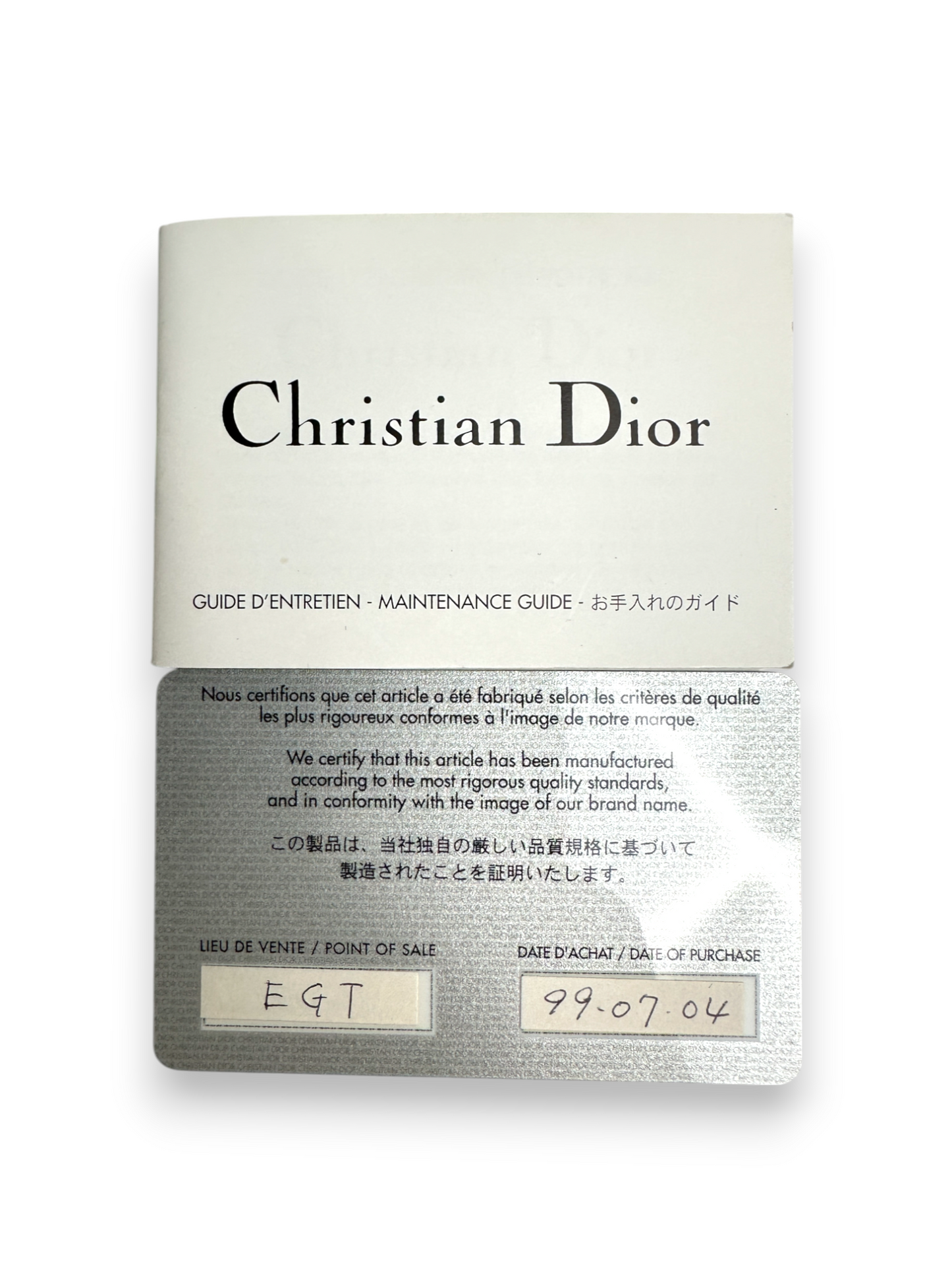 Lady Dior Two - Tone Canvas & Leather