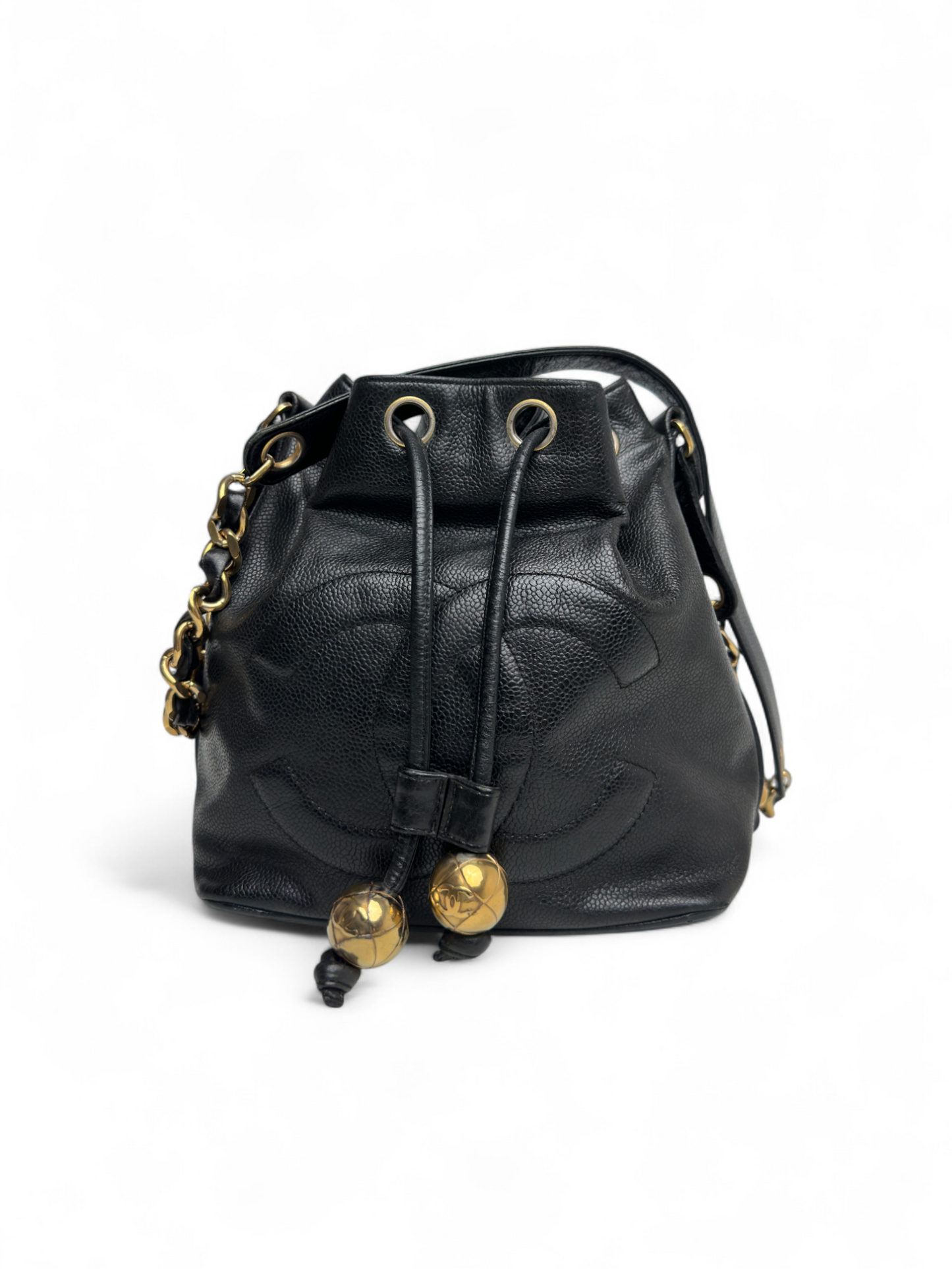 Chanel Black Caviar Bucket Bag
