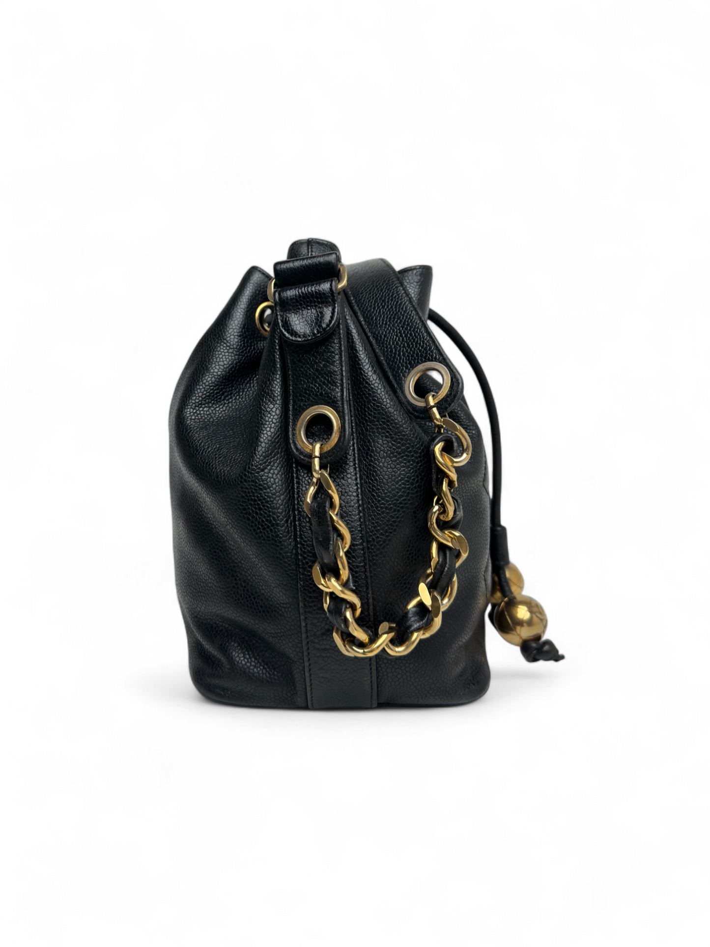 Chanel Black Caviar Bucket Bag