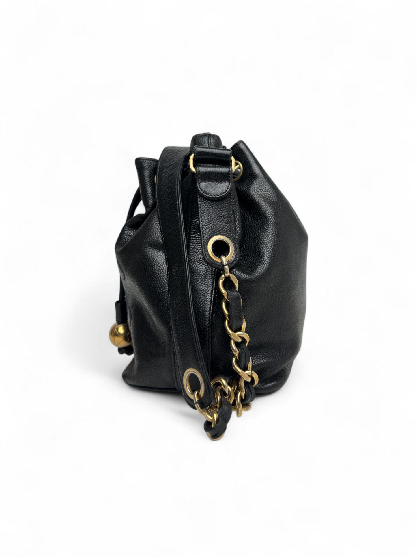 Chanel Black Caviar Bucket Bag