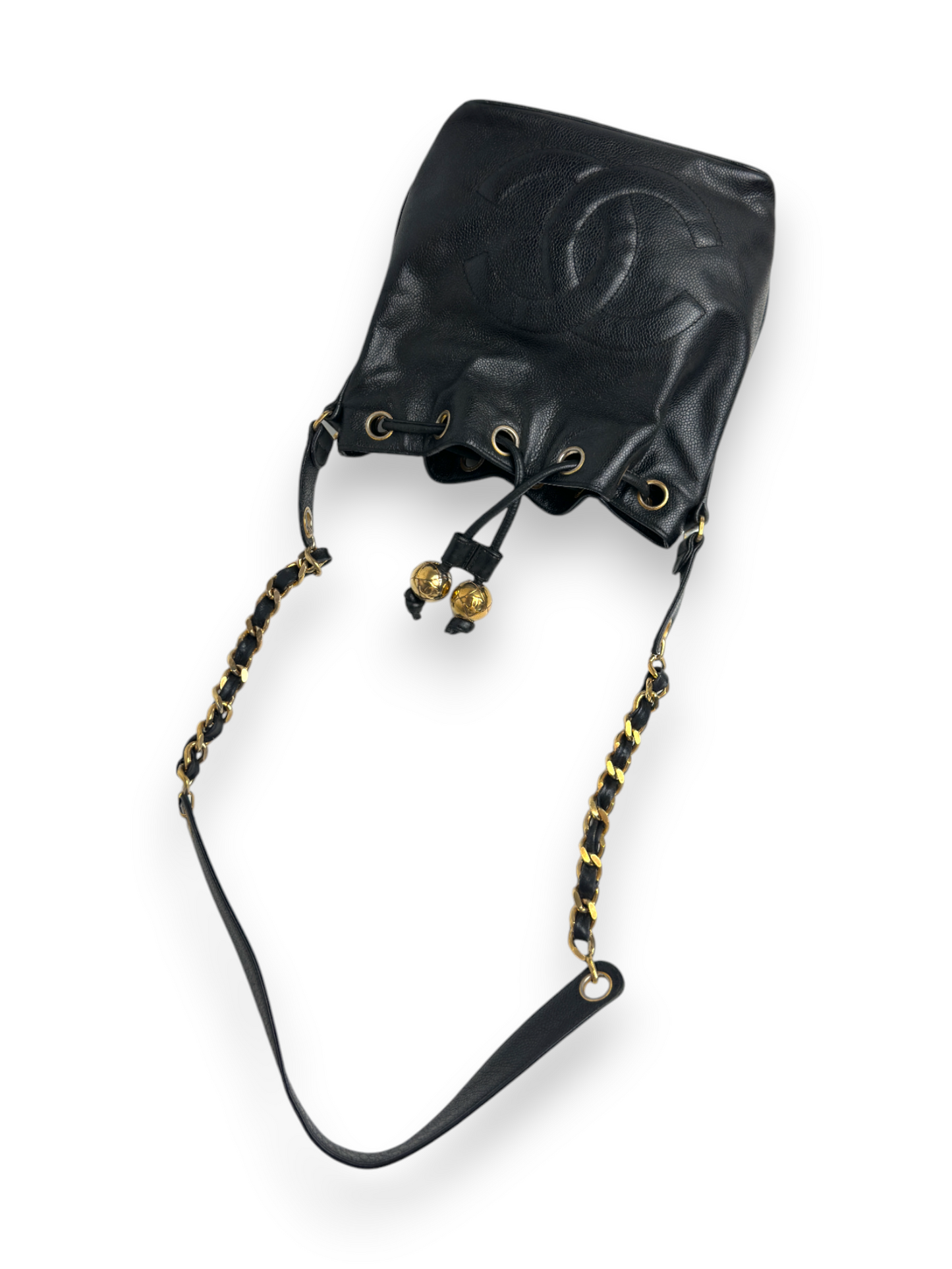 Chanel Black Caviar Bucket Bag