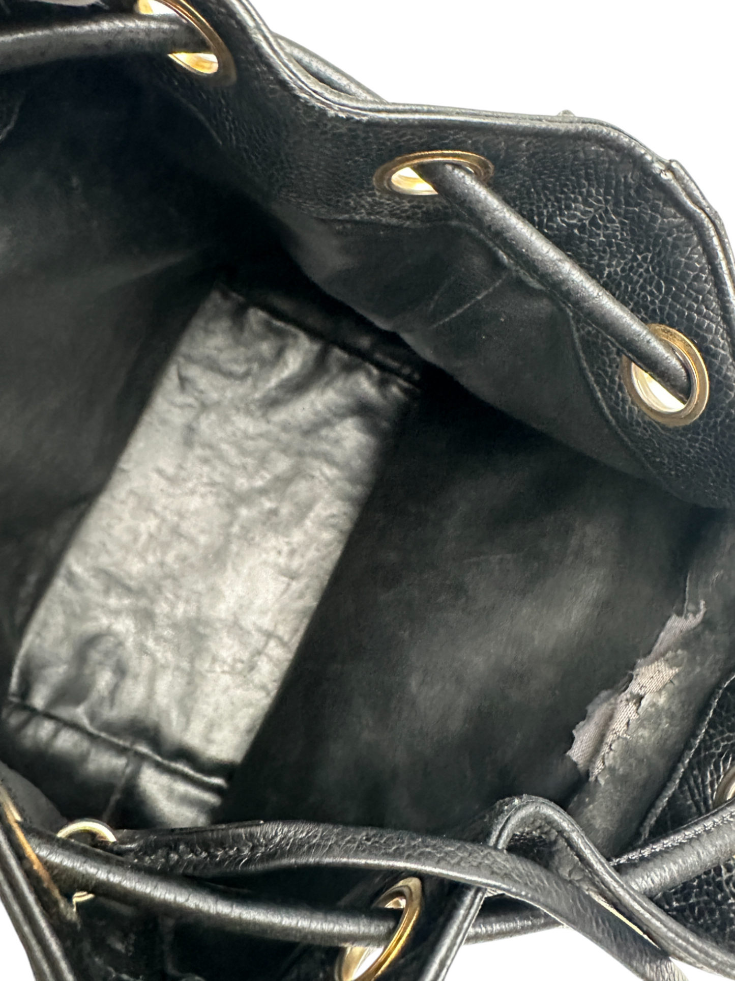 Chanel Black Caviar Bucket Bag