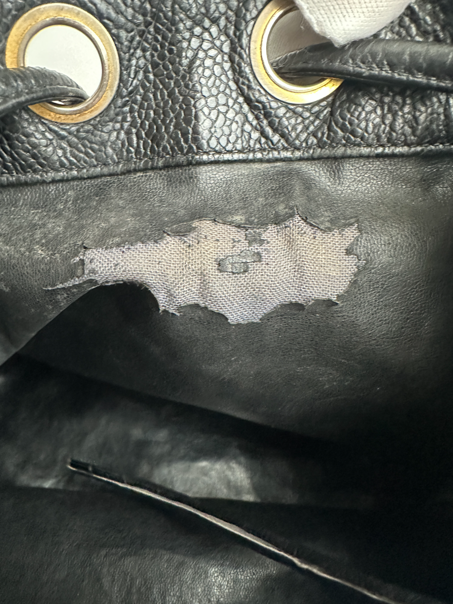 Chanel Black Caviar Bucket Bag