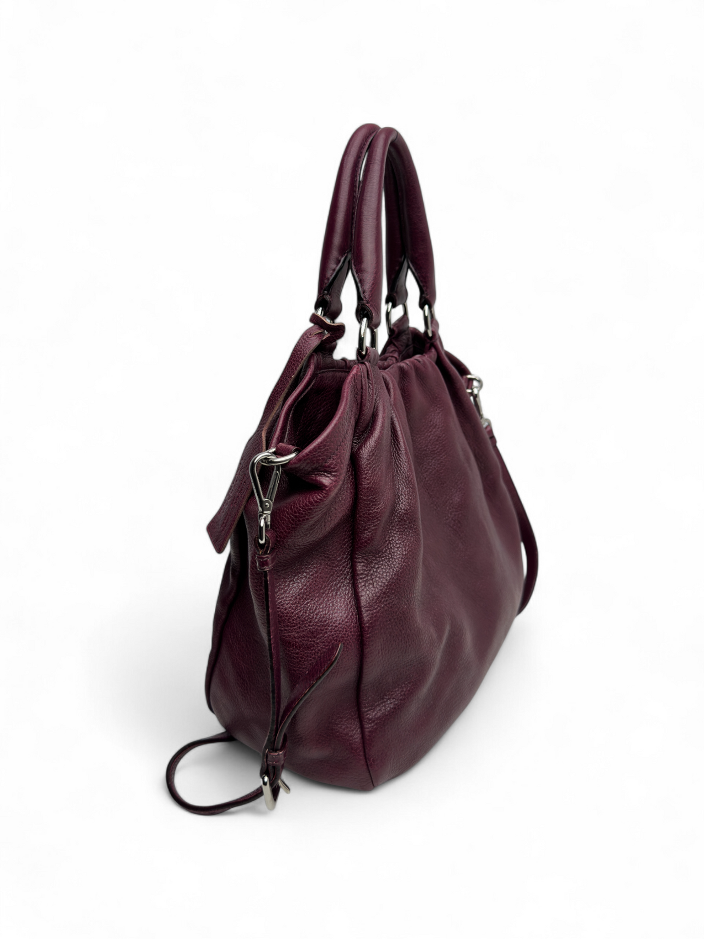Prada Burgundy Drawstring Tote