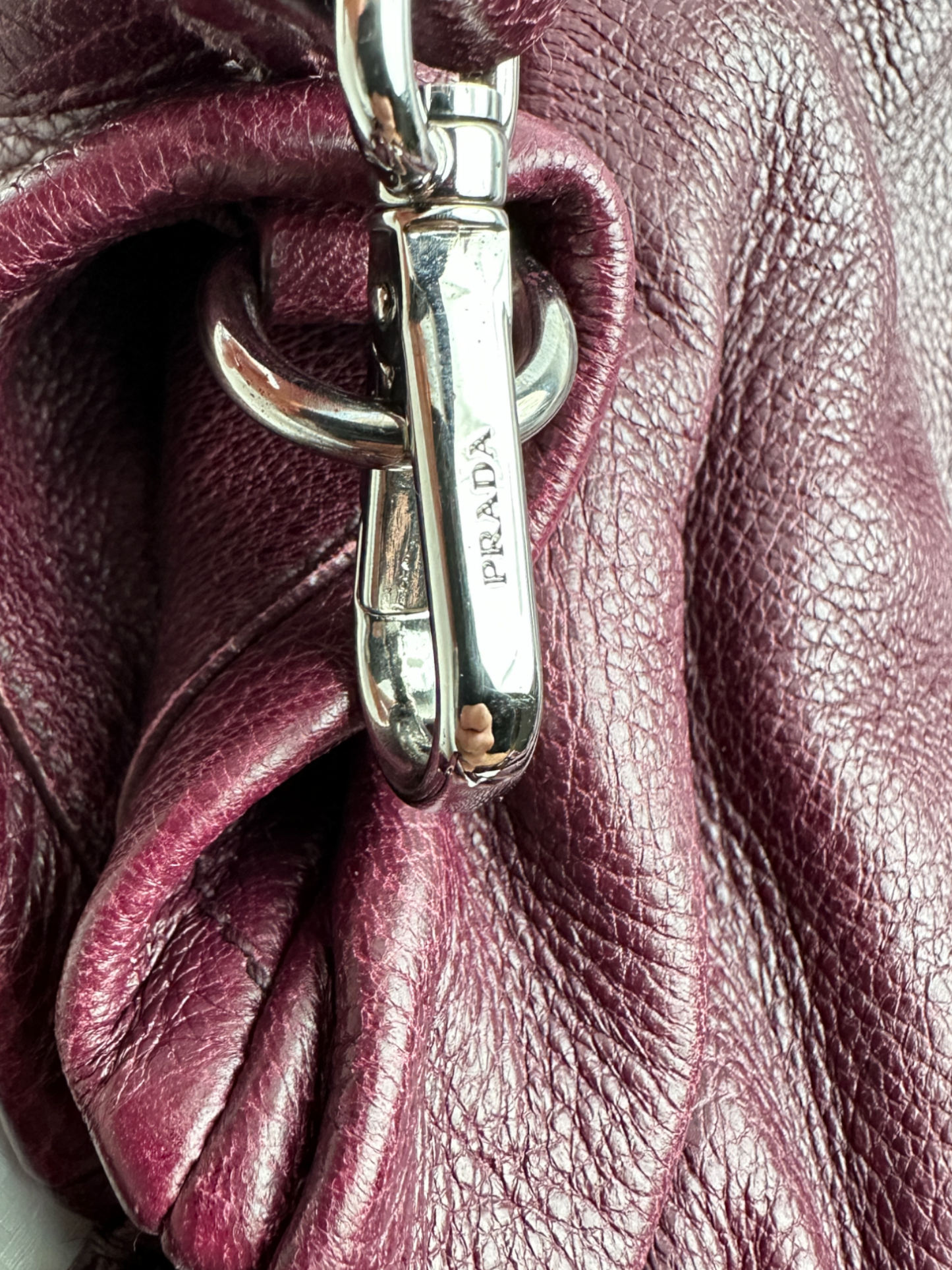 Prada Burgundy Drawstring Tote
