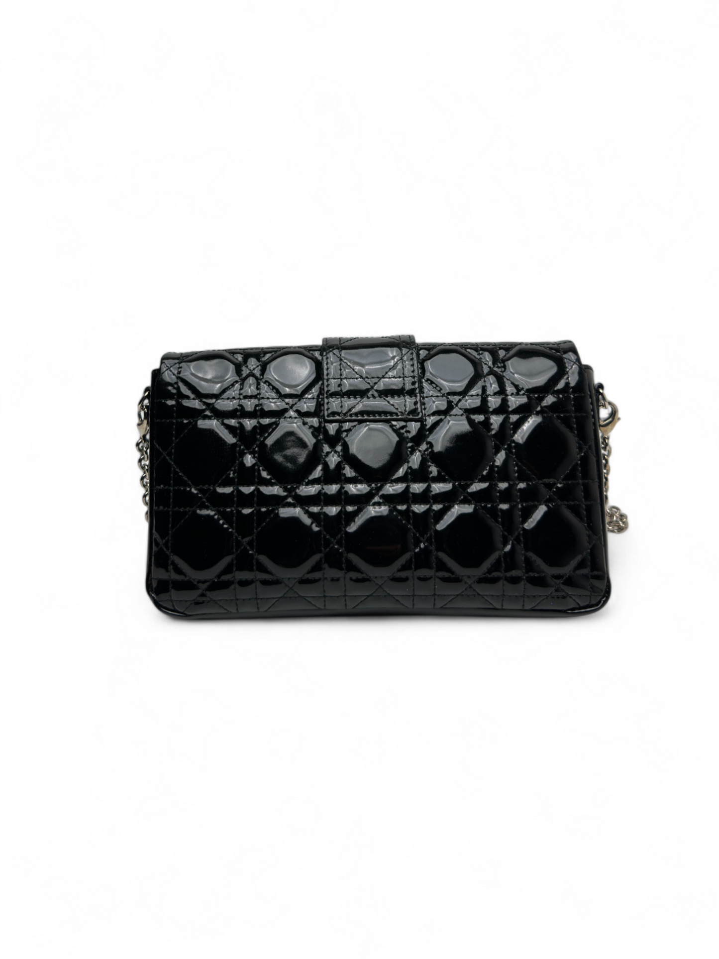 Dior black cannage patent leather