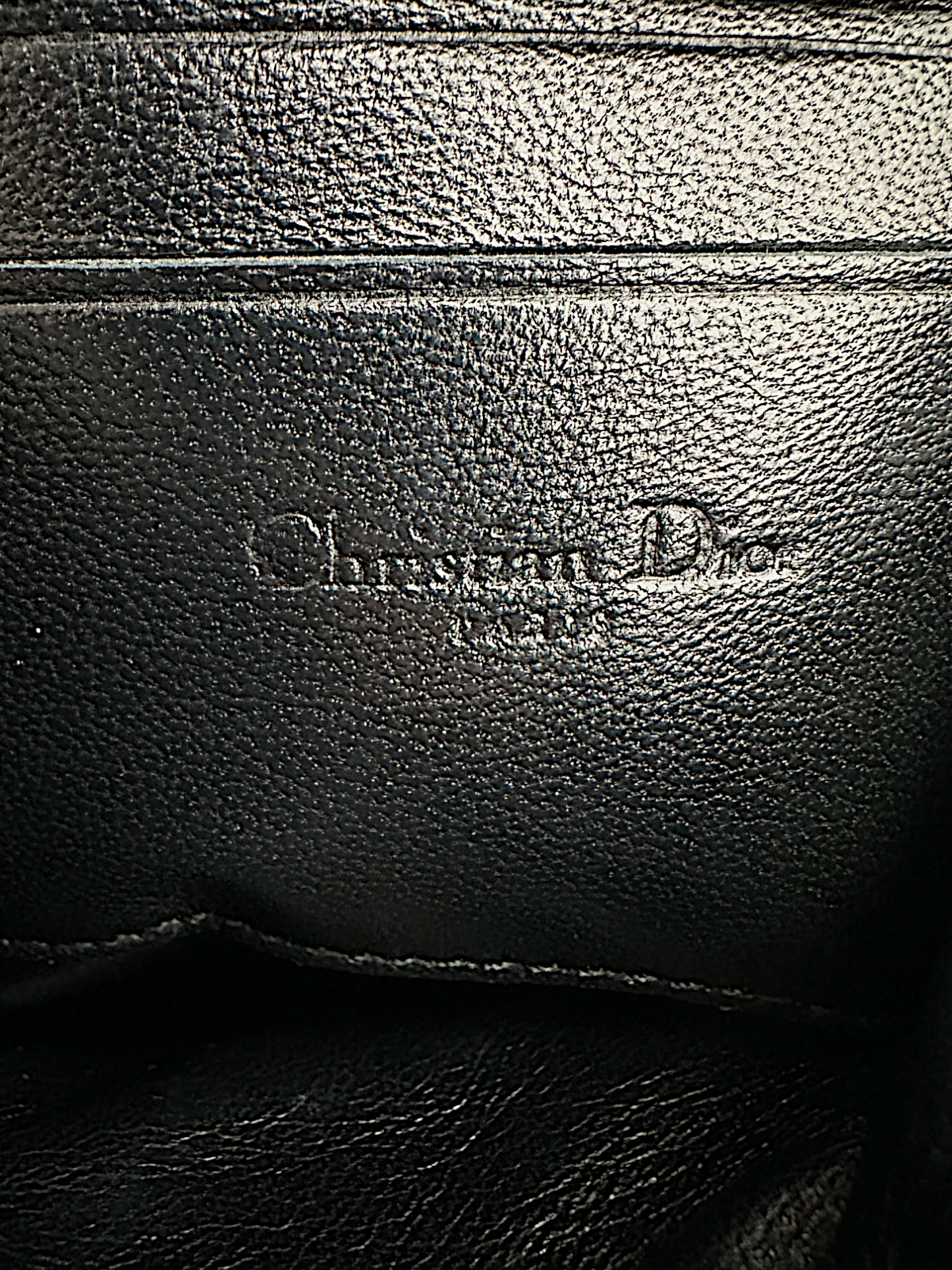 Dior black cannage patent leather