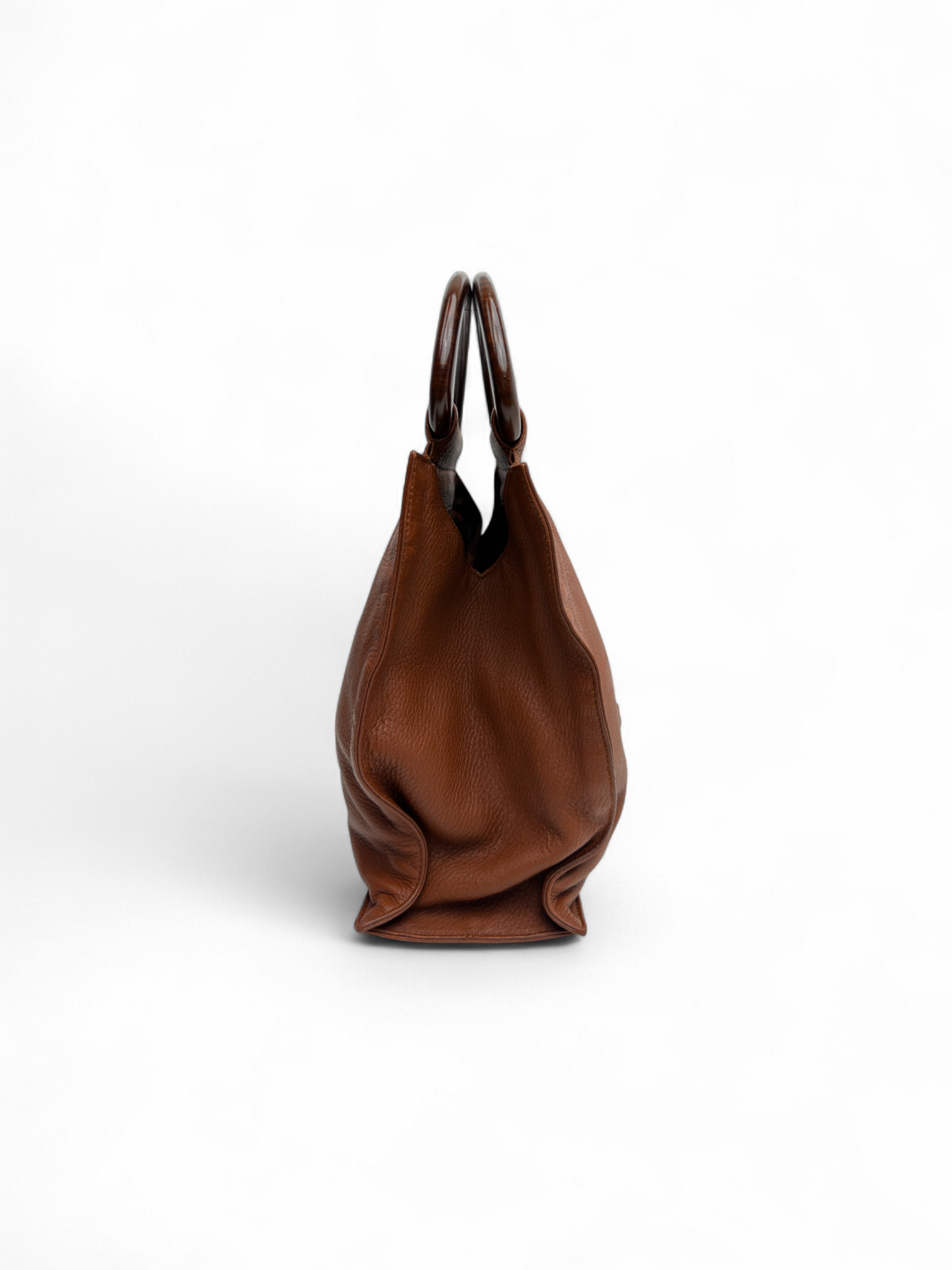 Chanel Wooden Handle Calfskin