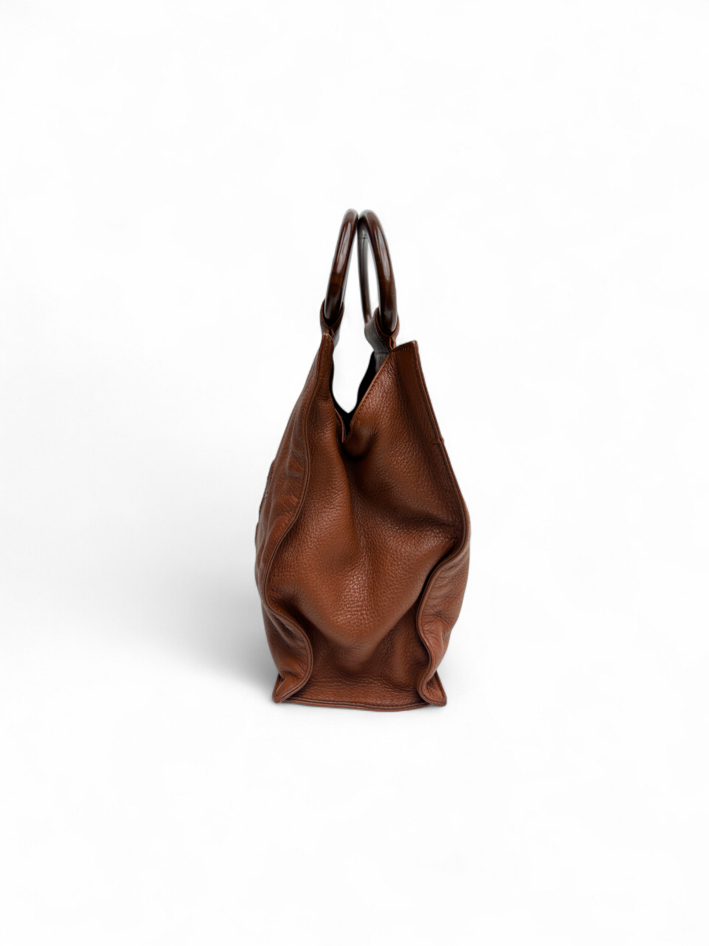 Chanel Wooden Handle Calfskin