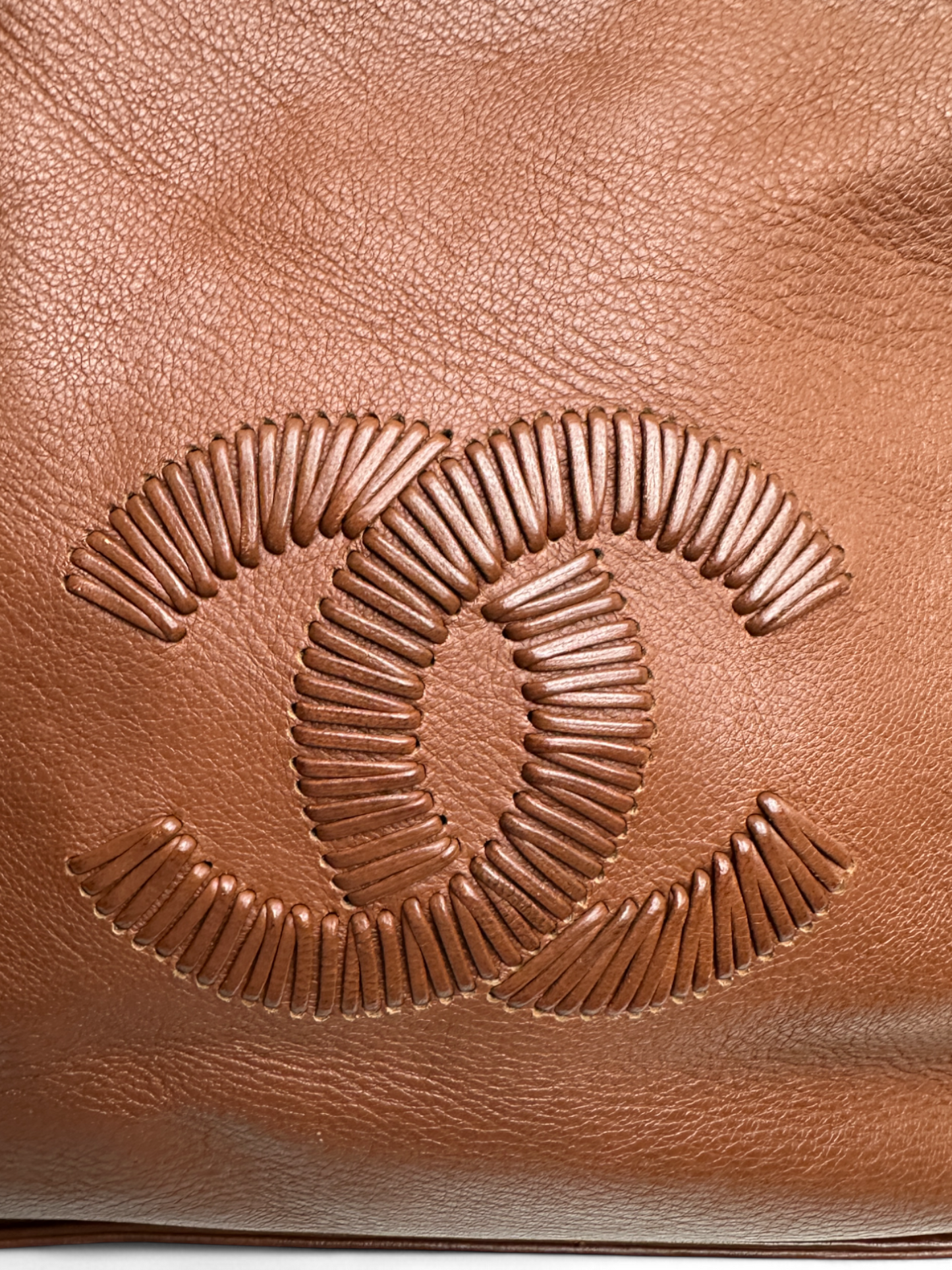Chanel Wooden Handle Calfskin