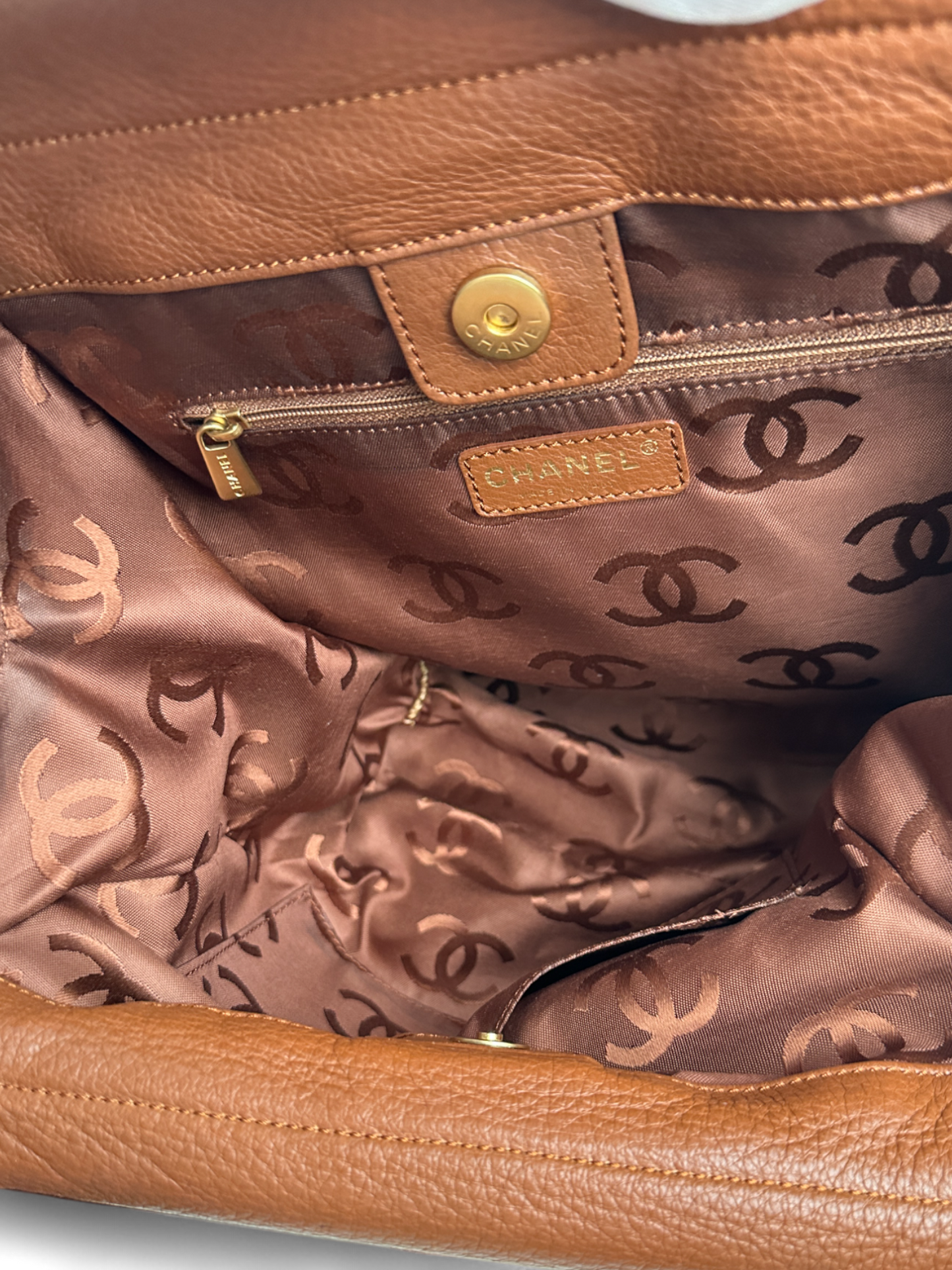 Chanel Wooden Handle Calfskin
