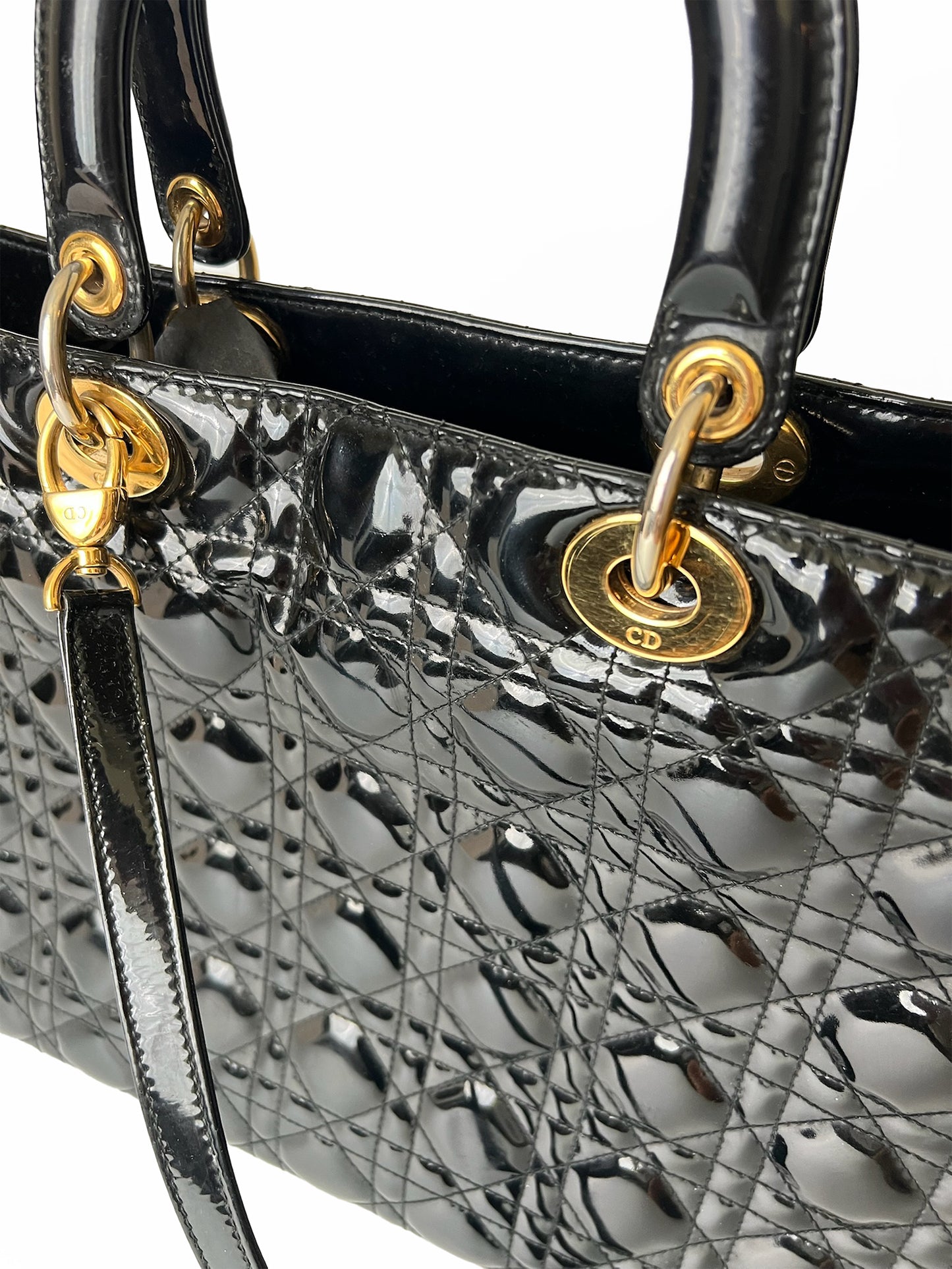Lady Dior Large Patent Skin
