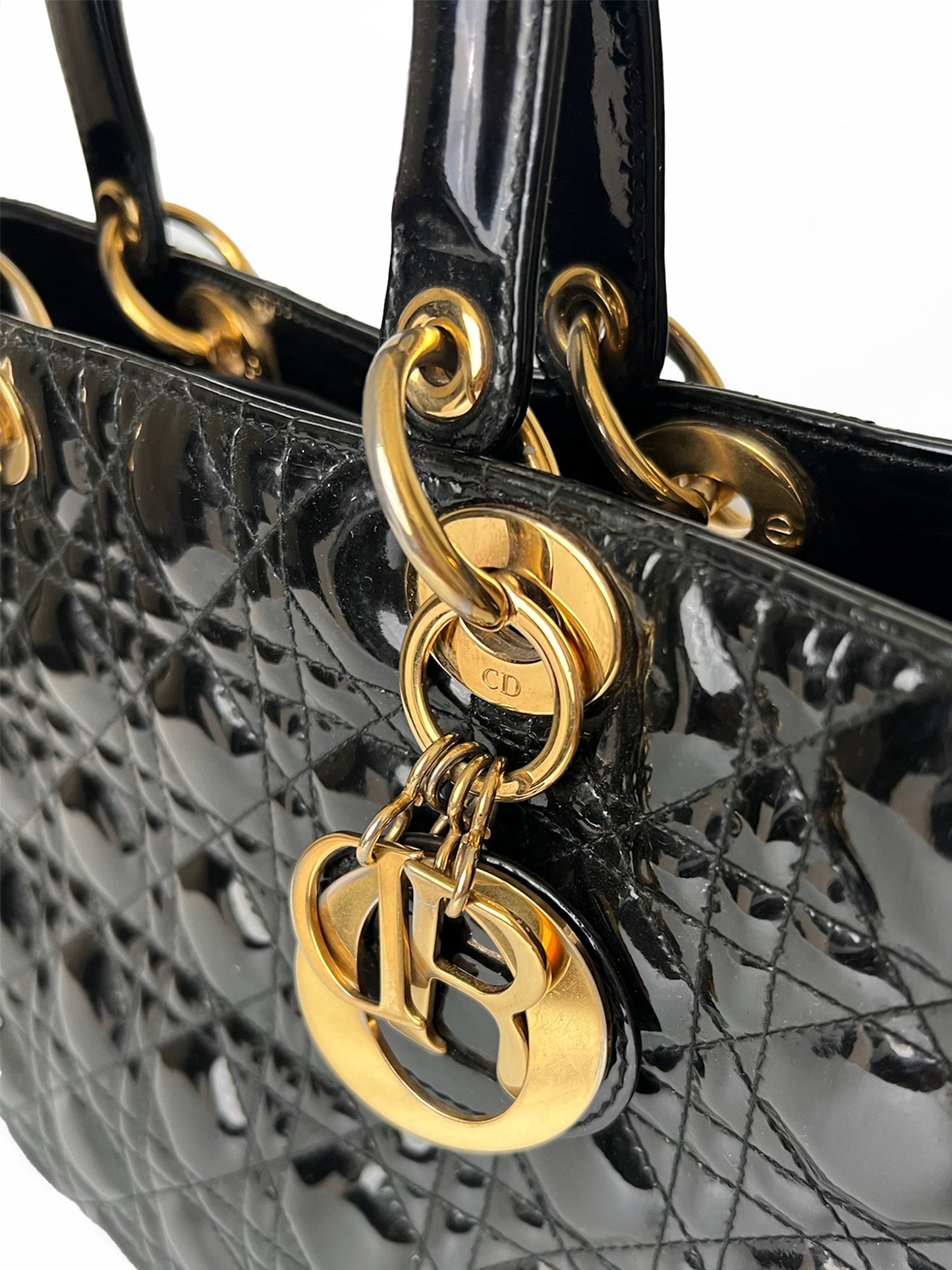 Lady Dior Large Patent Skin