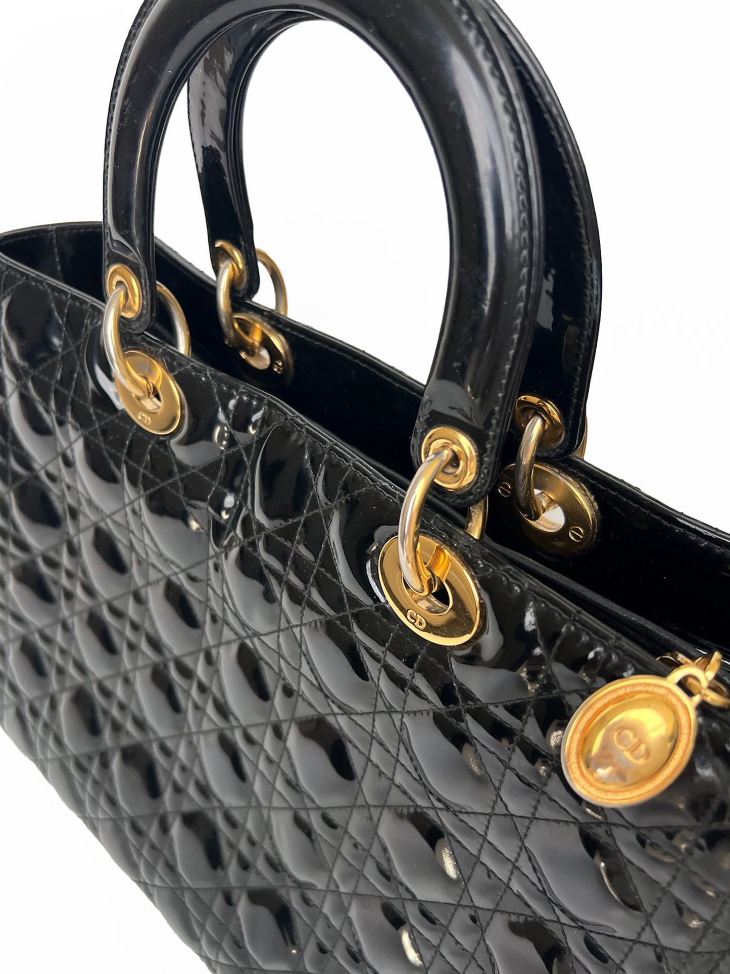 Lady Dior Large Patent Skin