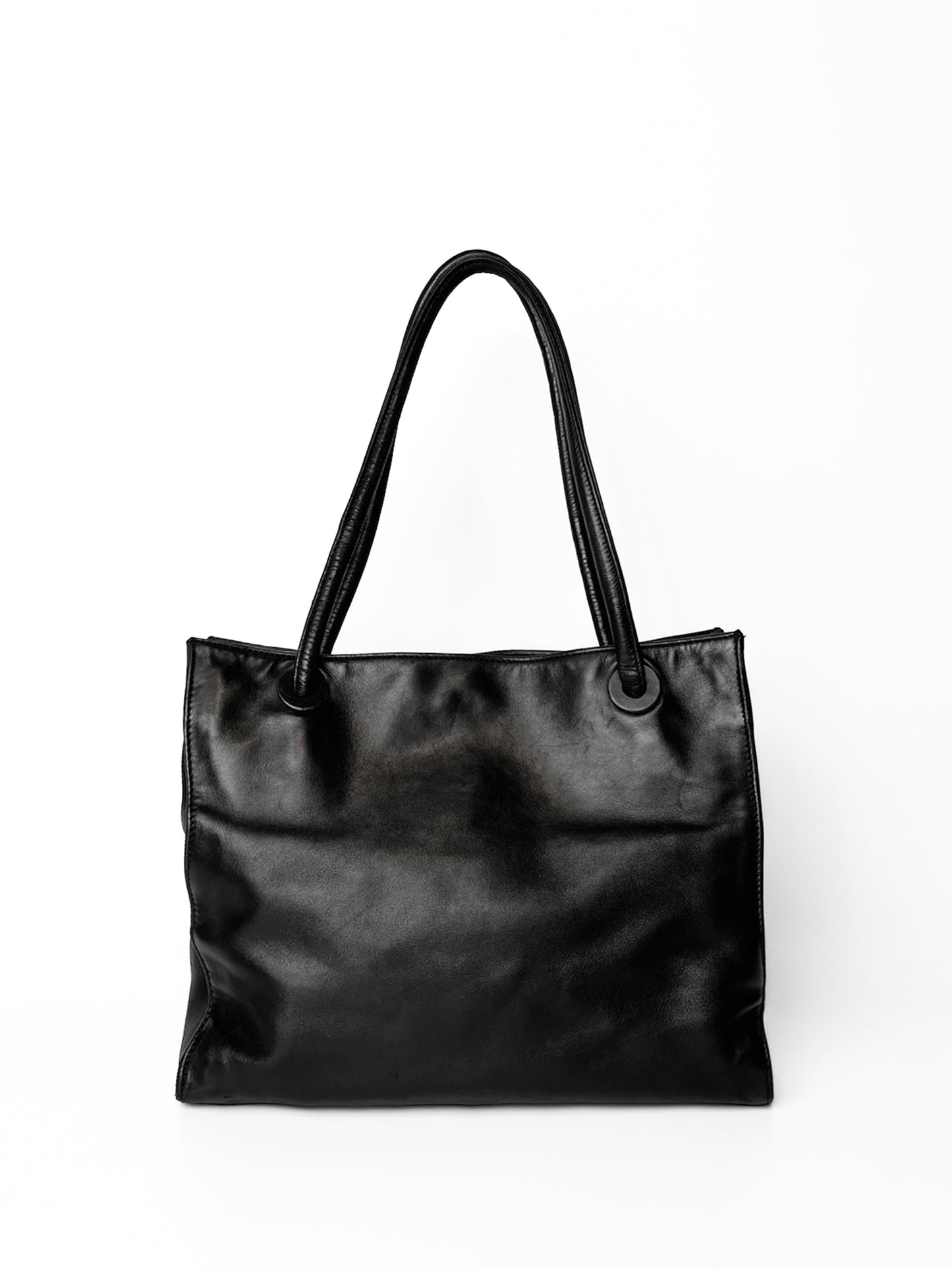 Black Chanel CC Lambskin Leather Tote
