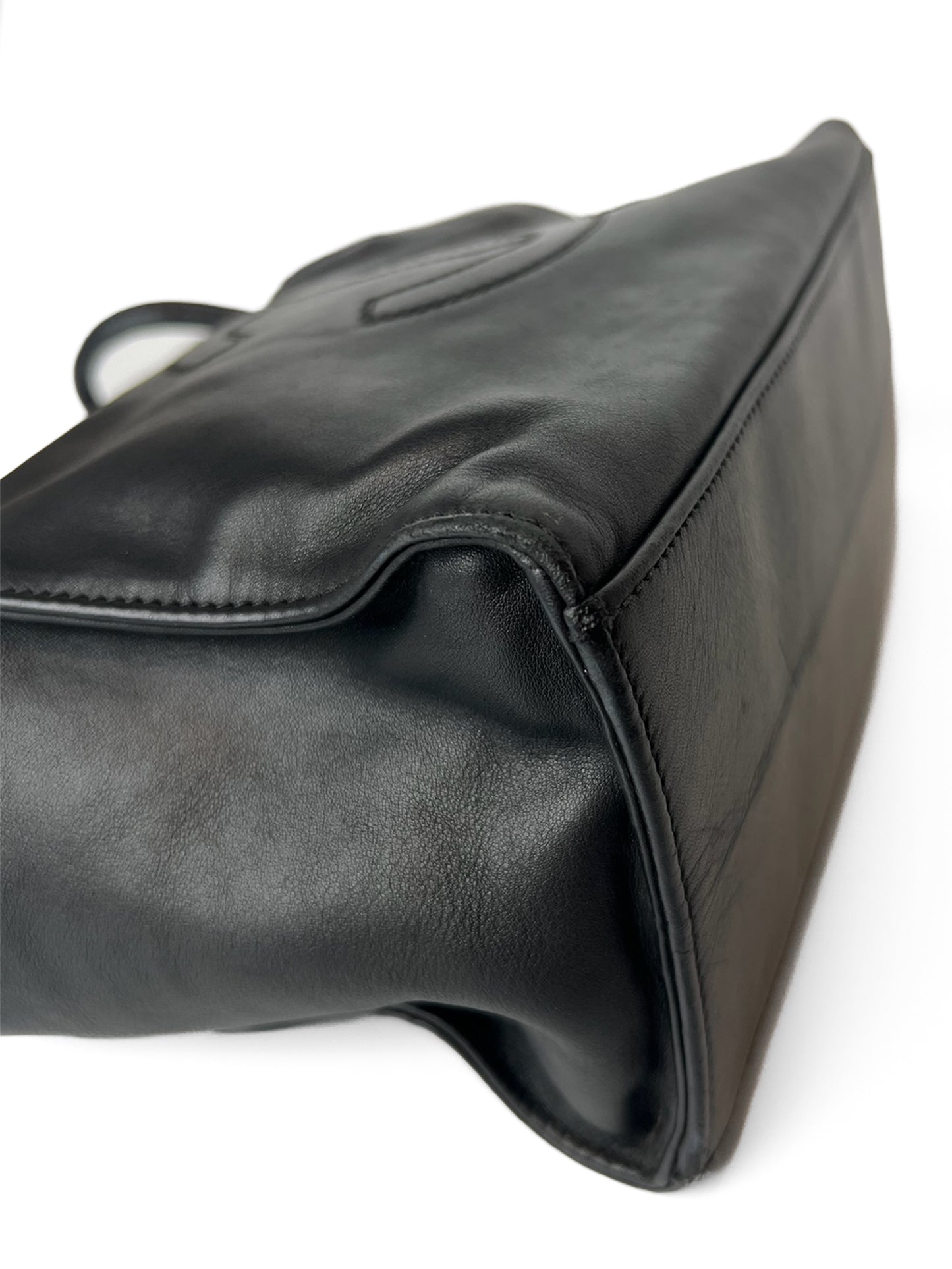 Black Chanel CC Lambskin Leather Tote