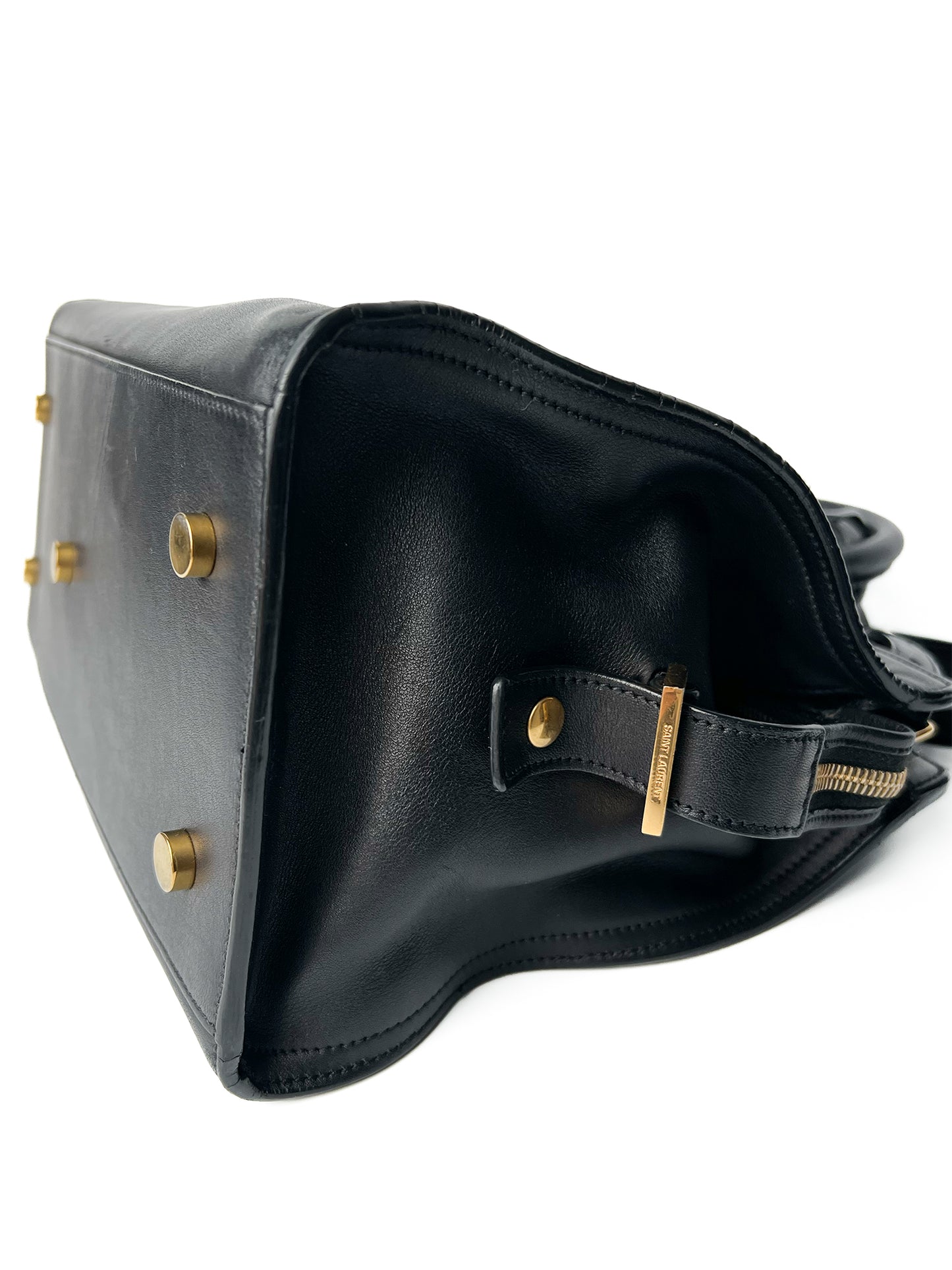 Saint Laurent Black Small Monogram Cabas