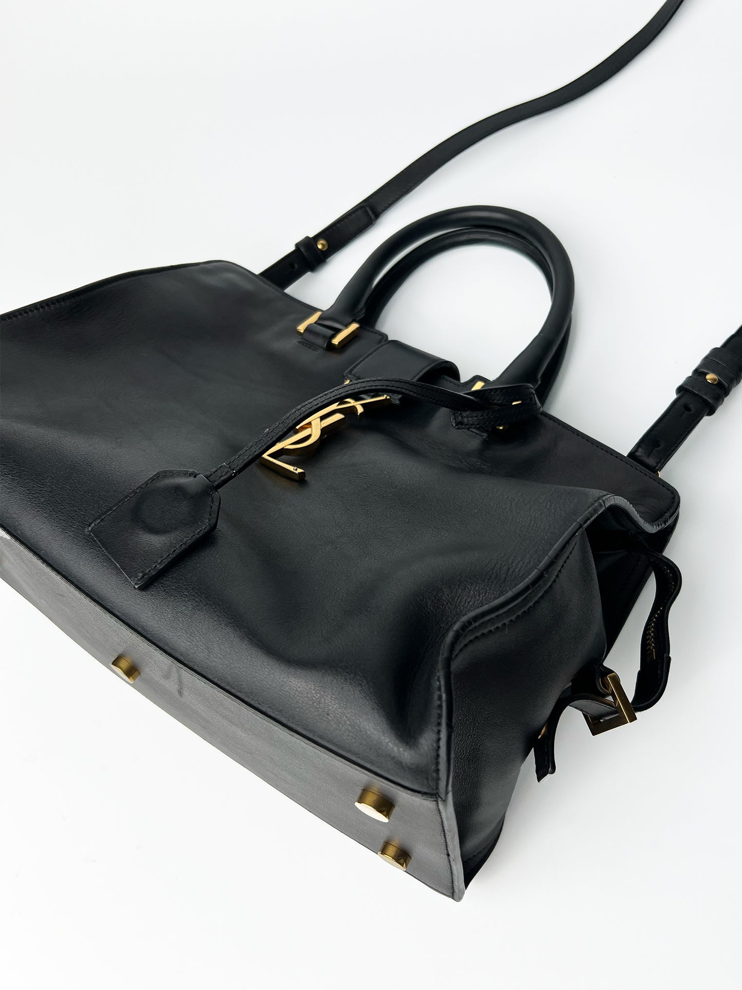 Saint Laurent Black Small Monogram Cabas
