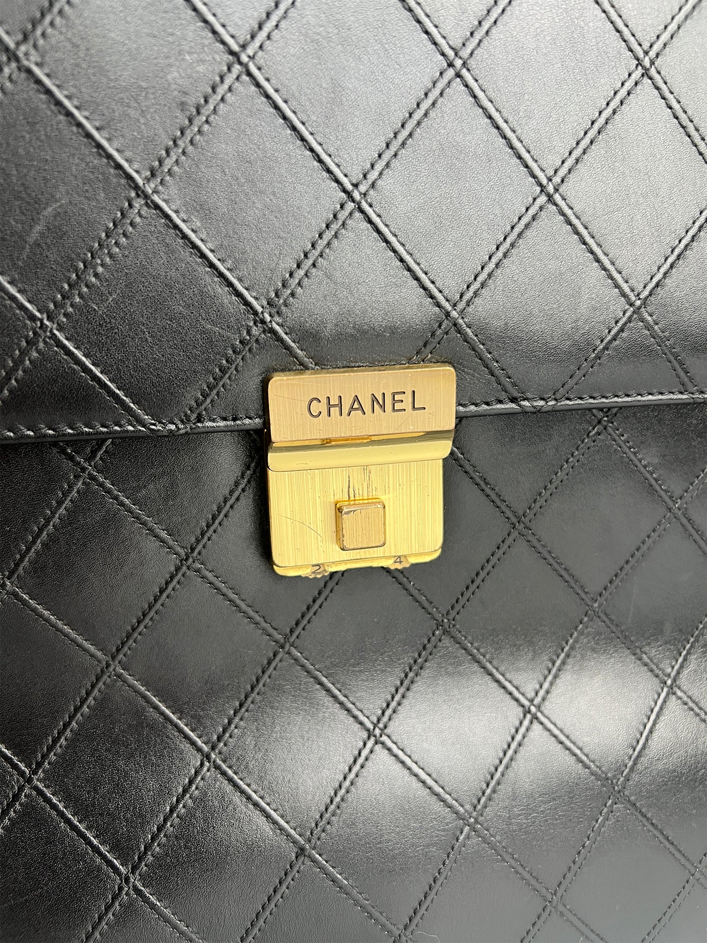Chanel Vintage Quilted Lambskin Briefcase