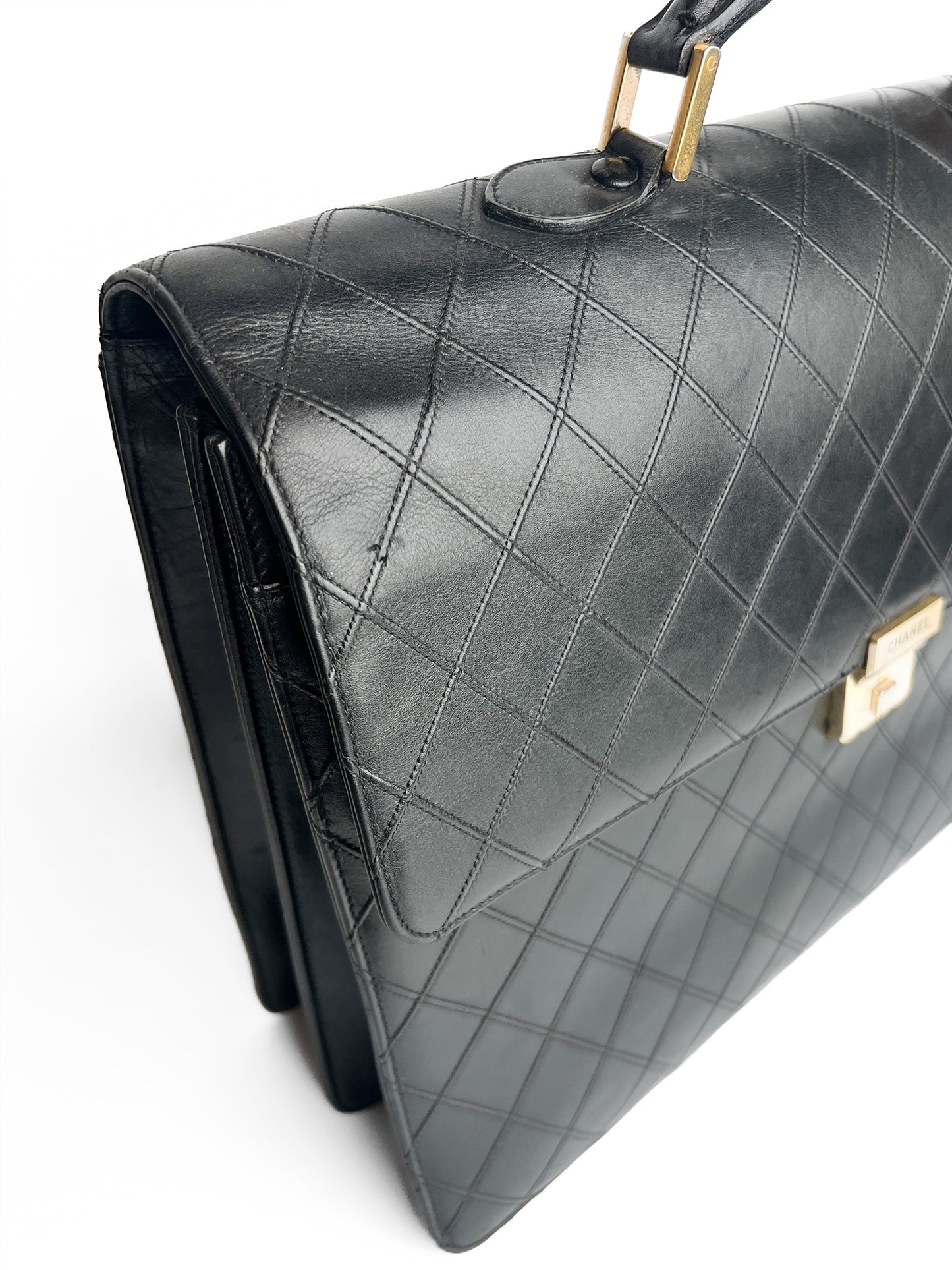 Chanel Vintage Quilted Lambskin Briefcase