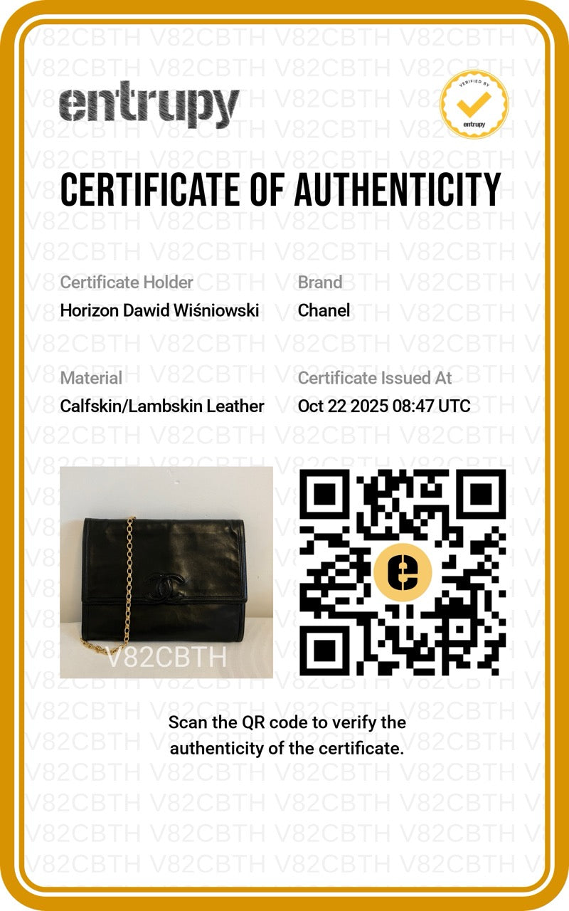 Chanel Vintage Lambskin Clutch Bag