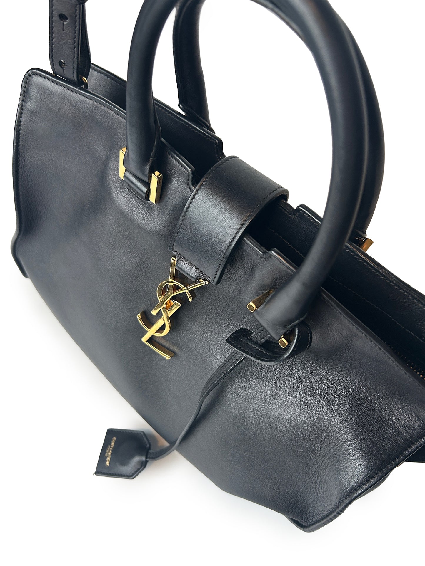Saint Laurent Black Small Monogram Cabas