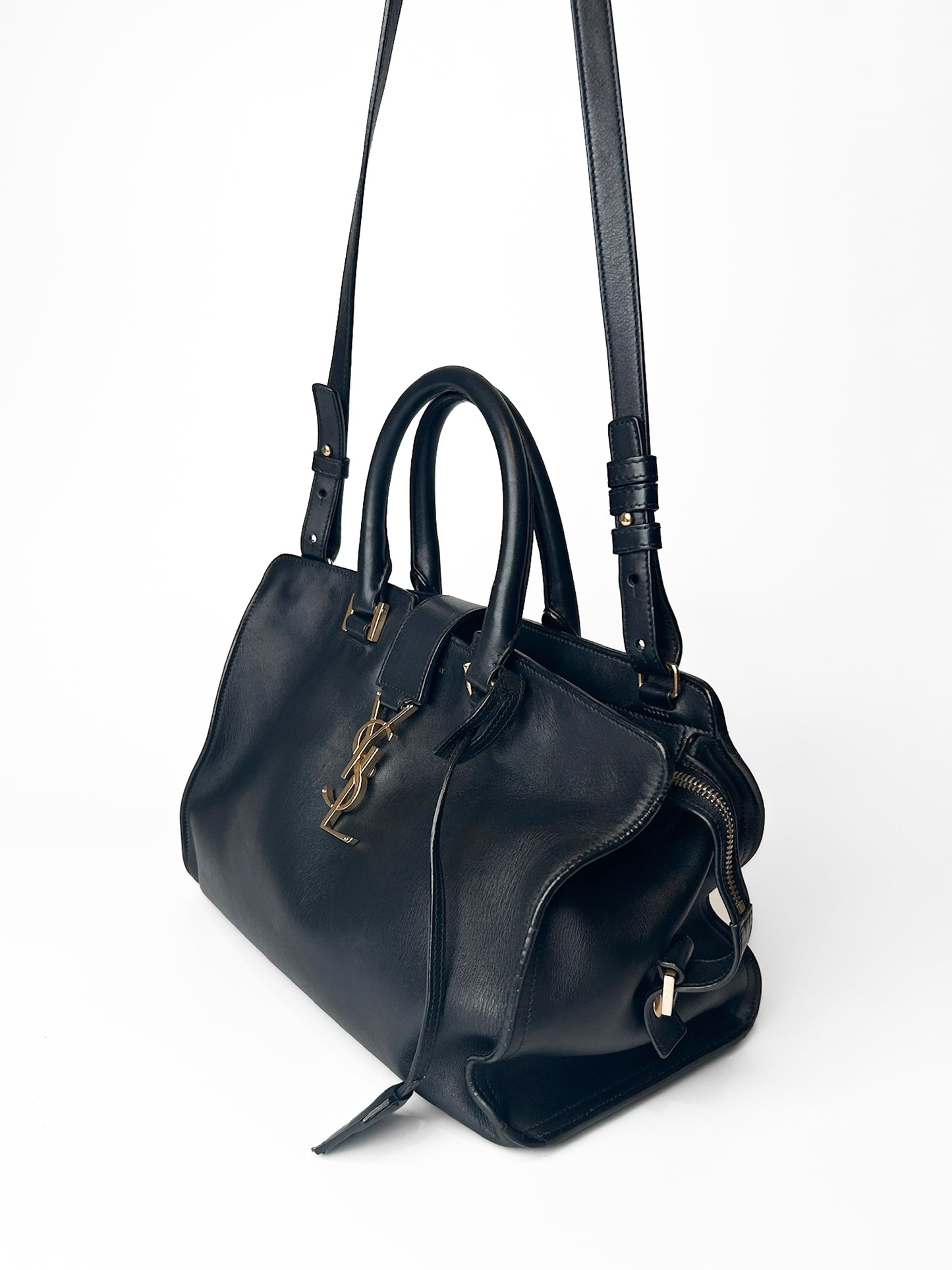 Saint Laurent Black Small Monogram Cabas