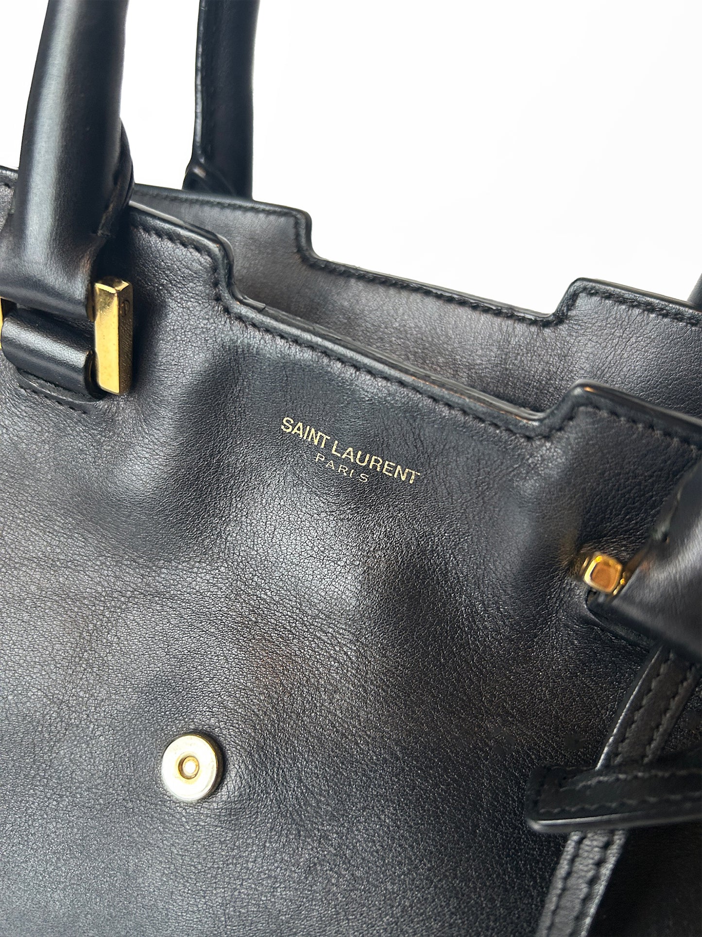Saint Laurent Black Small Monogram Cabas