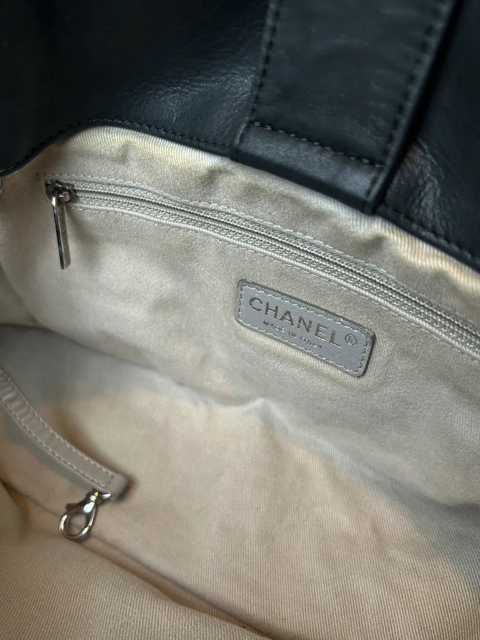 Chanel Black Leather Iridescent Sea